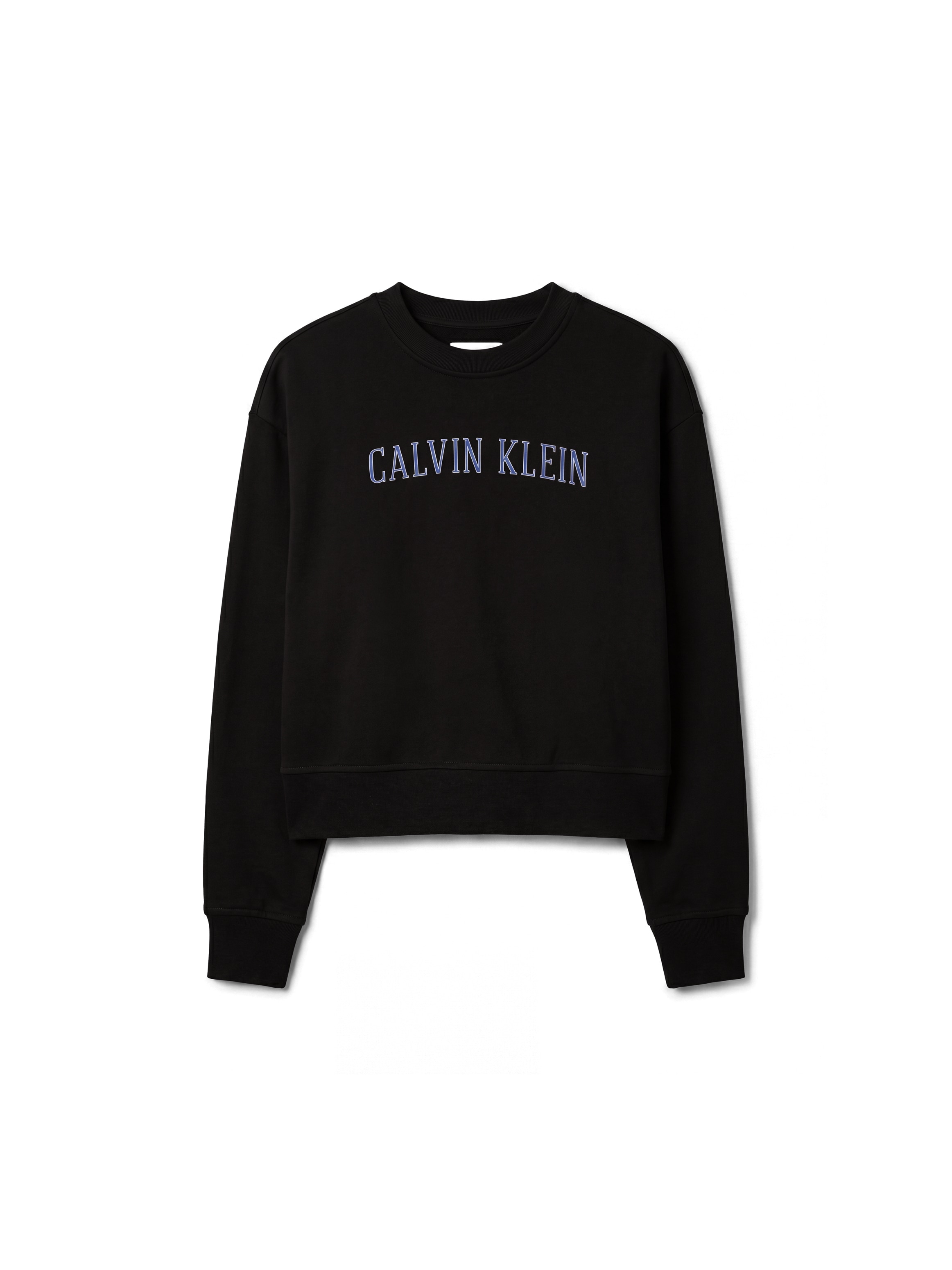 Calvin Klein Jeans Sweat-shirt , encolure ronde, crop top, inscription logo
