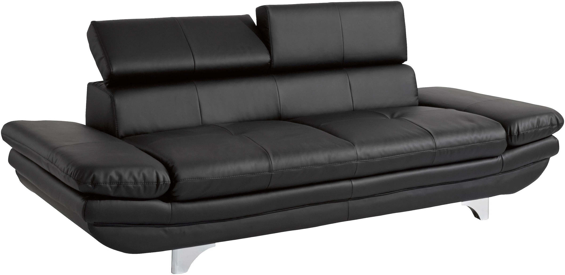 COTTA Ensemble rembourré »Enterprise« Set,  Set bestehend aus: 2-Sitzer mit Kopfteilverstellung & Hocker