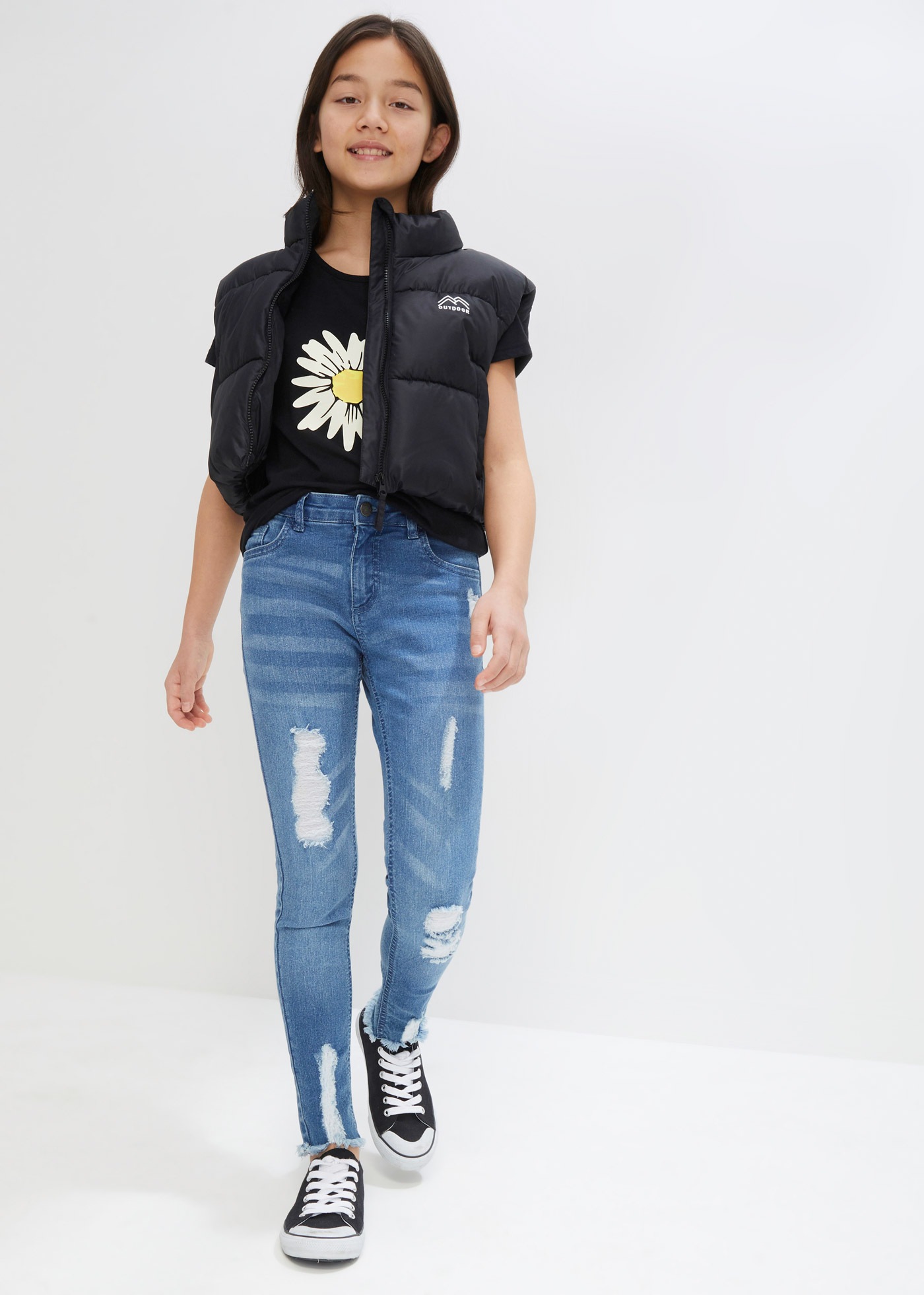 bonprix T-shirt Packung, 2, 2 cuis Regular Fit, Kurzarm, für warme Tage, aus Baumwolle, Casual Stil