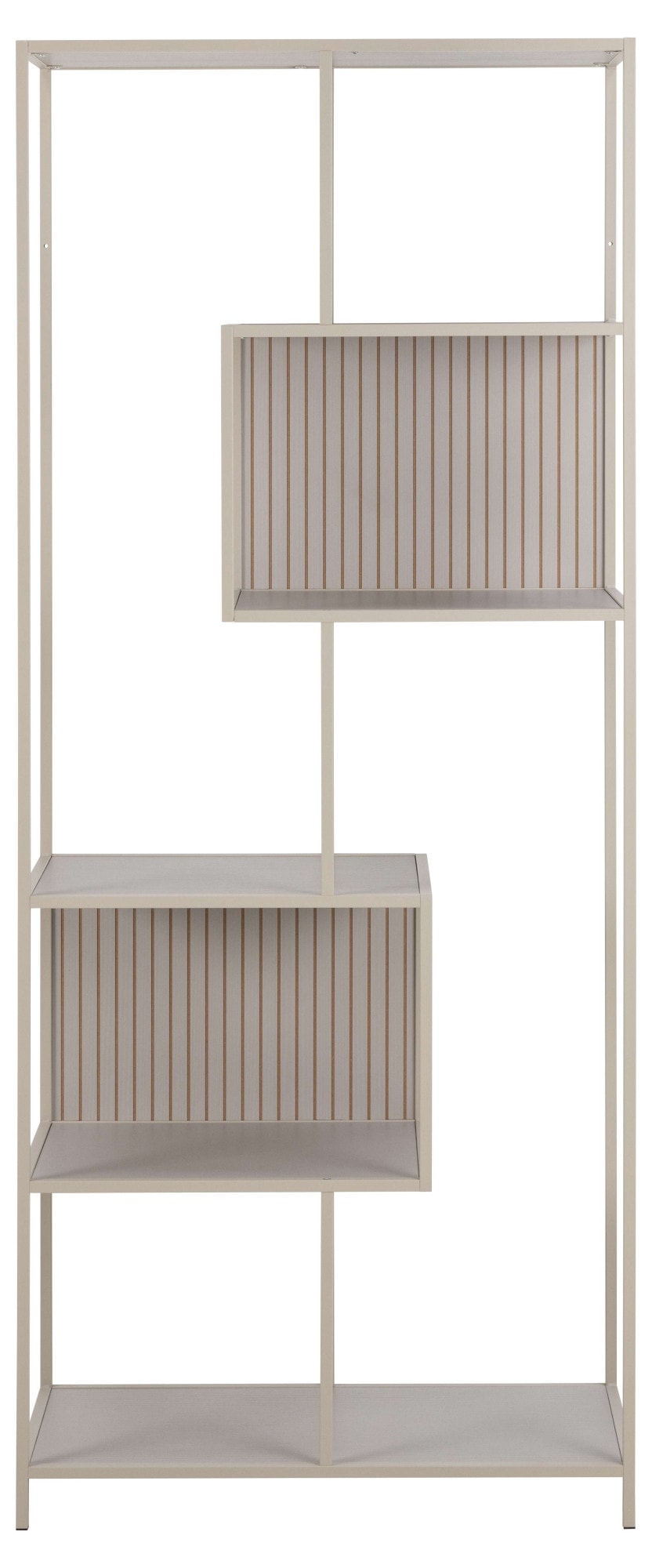 ACTONA GROUP Étagère à livres »Seaford, Regal, Standregal, Raumteiler« étagère, grise, détails asymétriques, dos réversible, 77x35x185cm