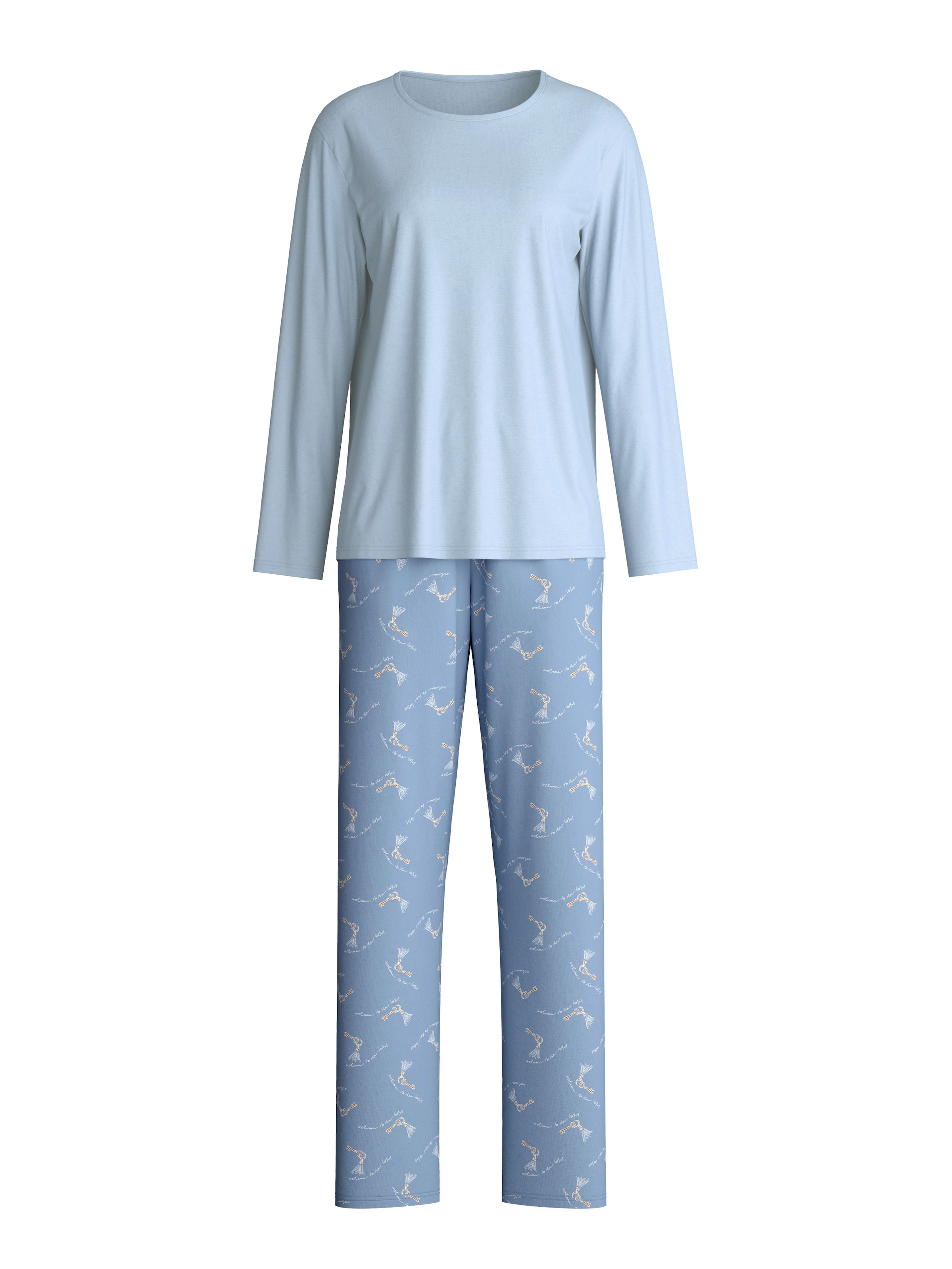 CALIDA Pyjama »Hotel Nights« 2 col rond, manches longues