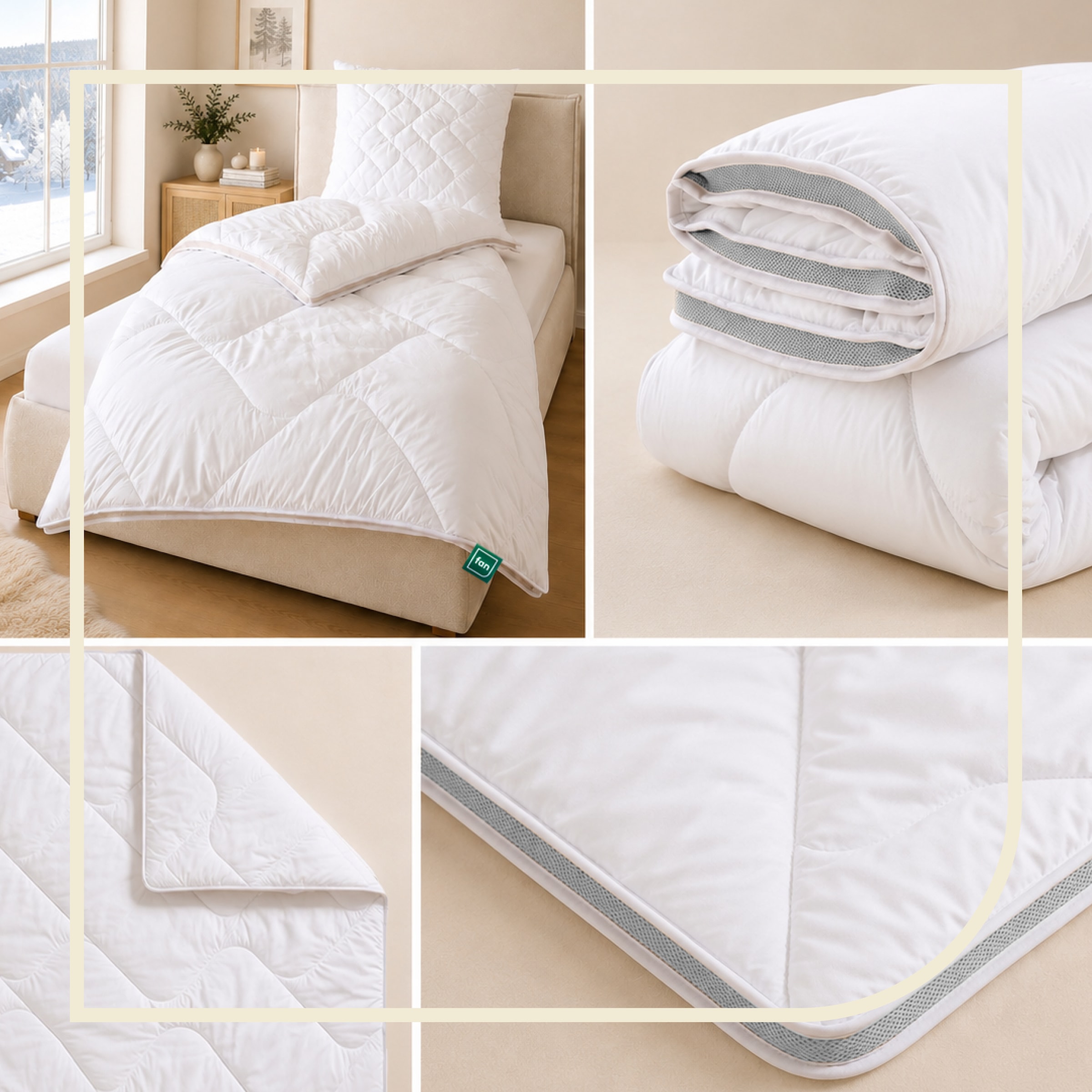 fan Microfaserbettdecke »Climacontrol® II, Bettdecken für den Winter, Made in Germany« warm Füllung 100% Polyester 1 Stk. tlg. Bettdecke 135x200 cm, 155x220 cm und weiteren Grössen, Decke