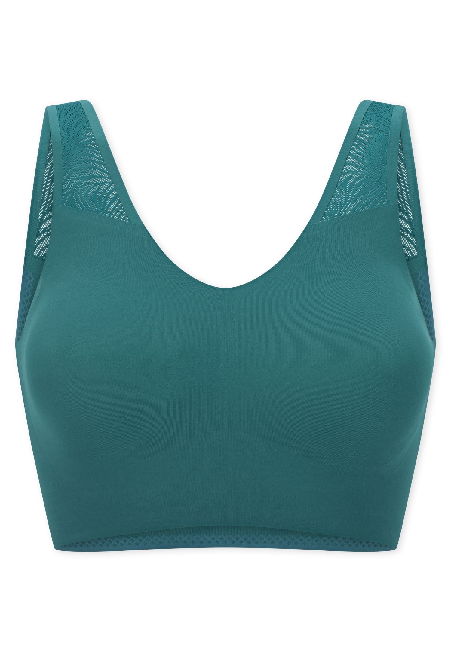 Schiesser Bustier »Invisible Soft Lace« coussins amovibles, insert en dentelle, encolure en V
