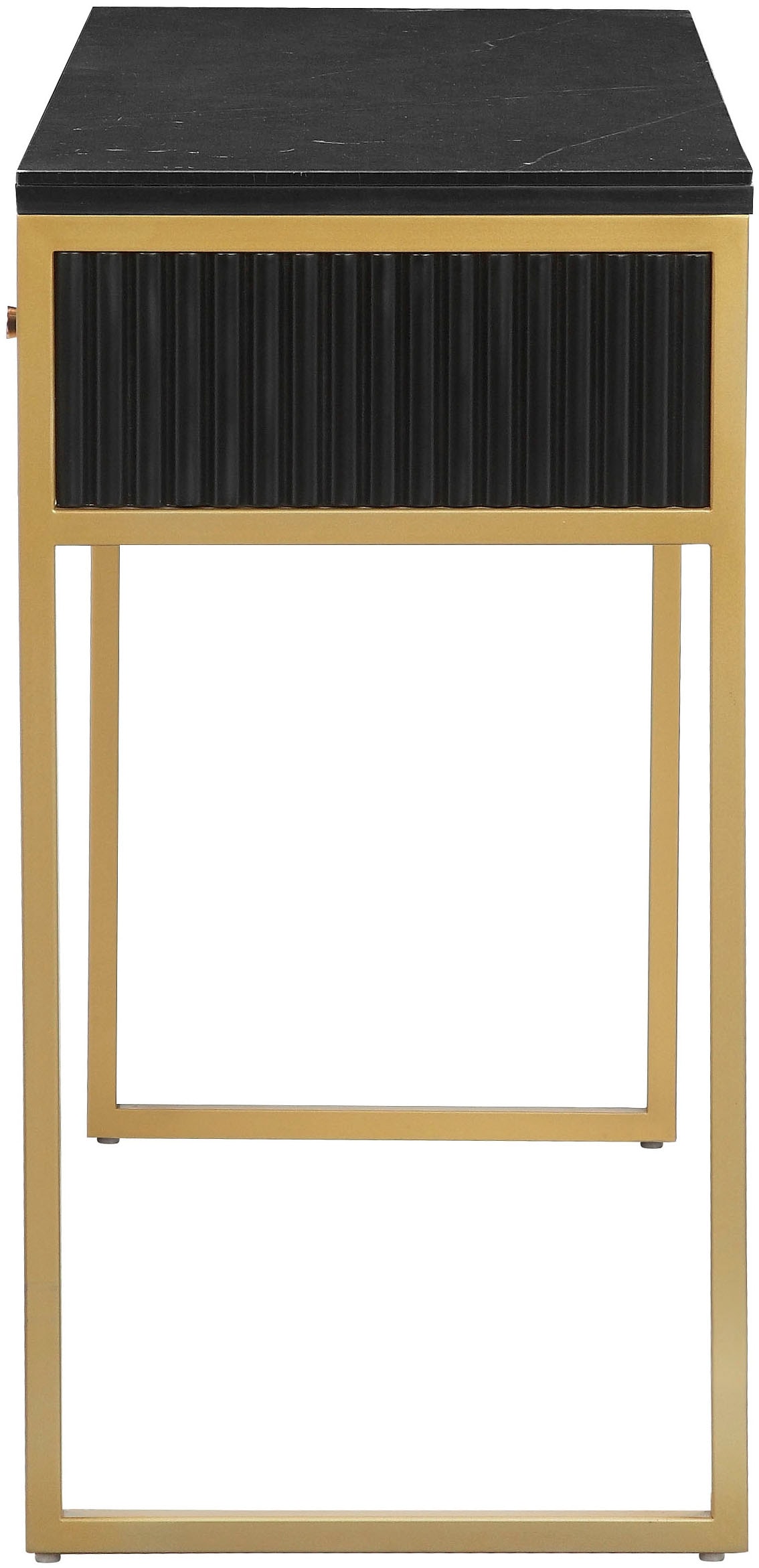 Leonique Konsolentisch »Fleuriss« Keramikplatte, goldene Beine, FSC-zertifiziertes Holz, Breite 110 cm