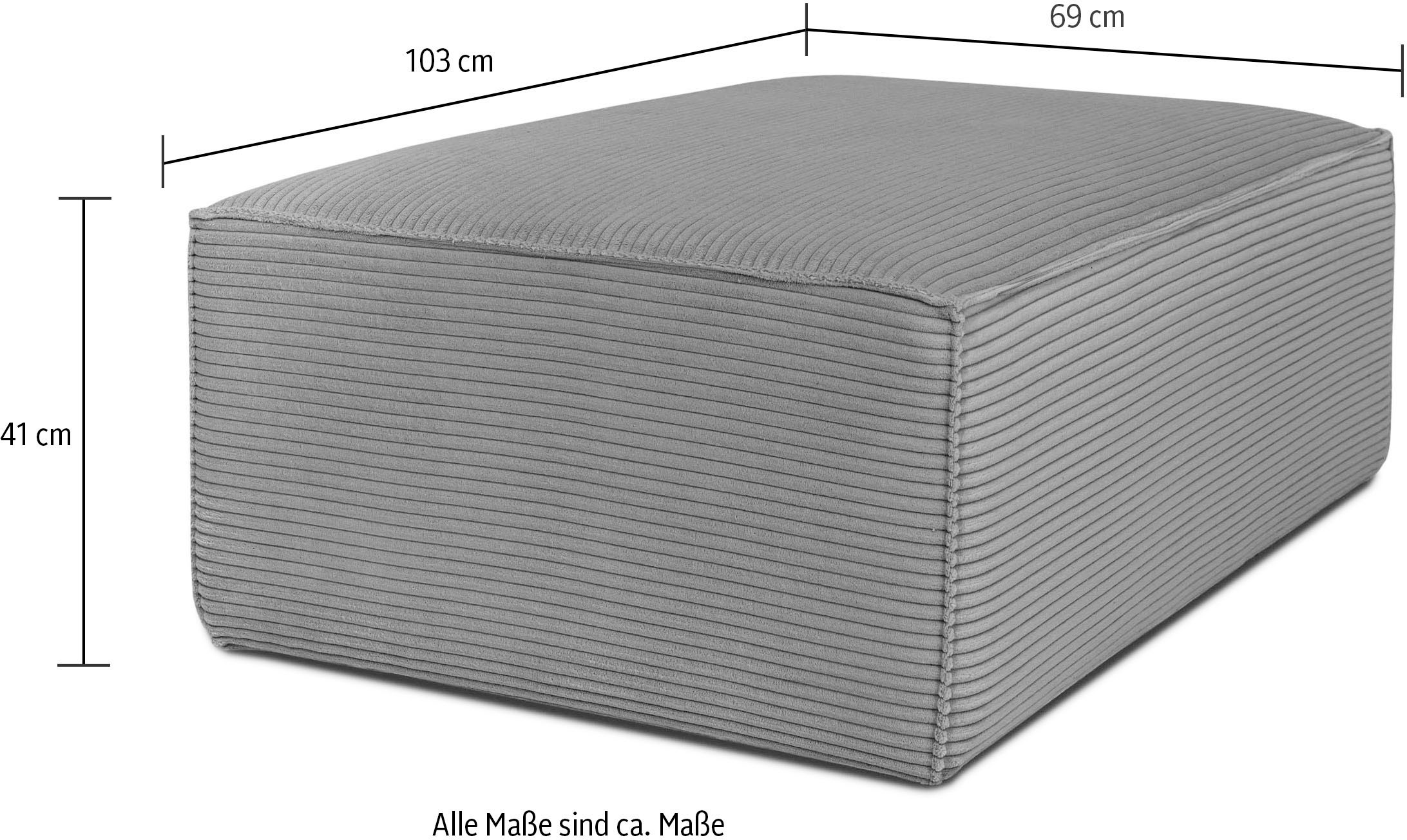 GOODproduct Polsterhocker »Clayton Breite 103 cm« in einem trendigen Cord-Bezug