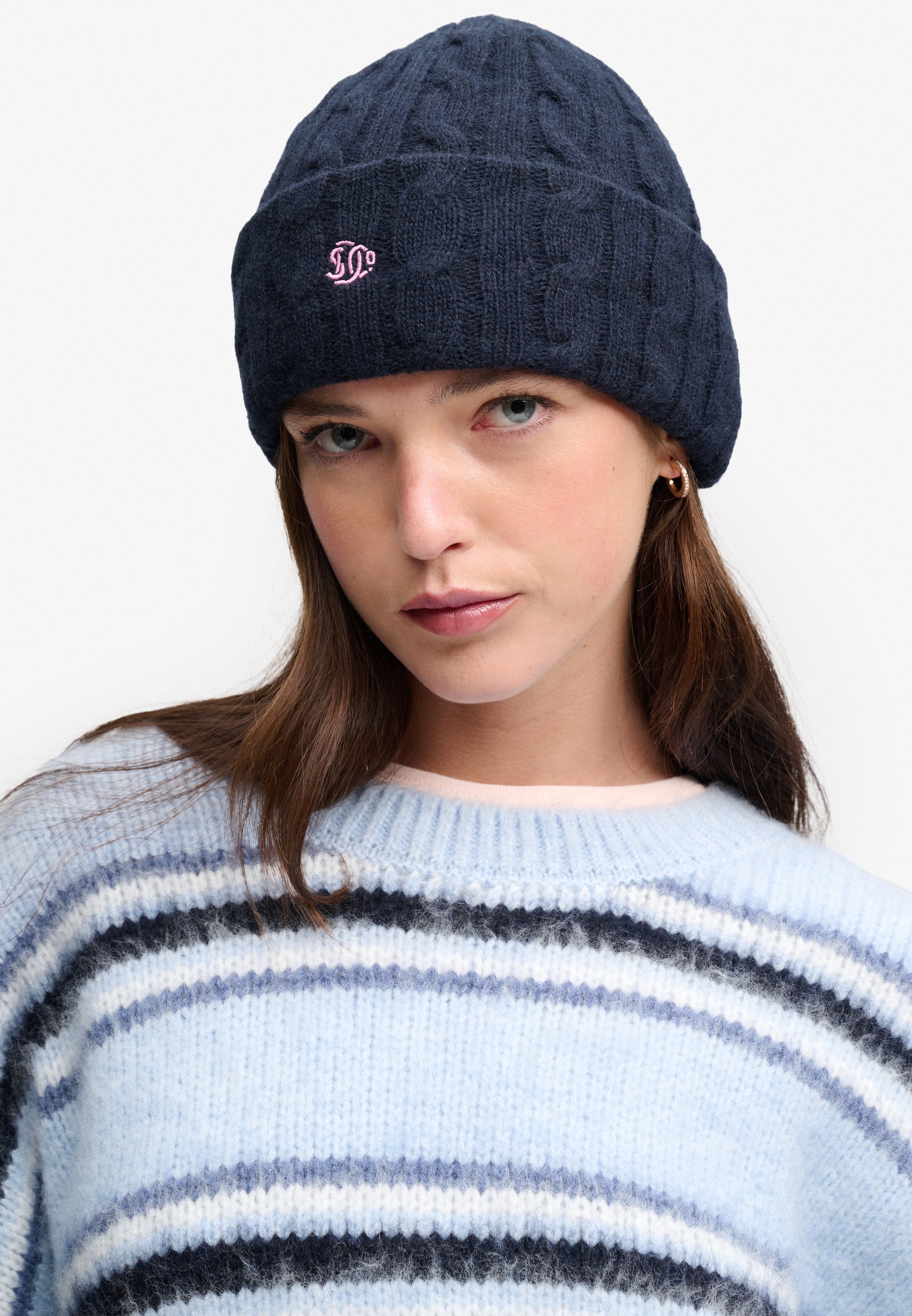 Superdry Bonnet tricoté »PREMIUM CABLE KNIT BEANIE HAT« Materialmix