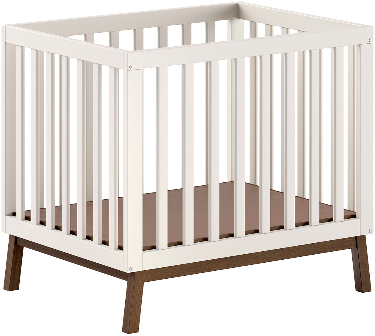 Vipack Parc pour bébé »Sezane, Spiel- und Kuschelfläche 75 x 95 cm, 3-fach höhenverstellbar« bis 15 kilos Couleur argile, talon couleur noyer ou pin massif couleur noyer