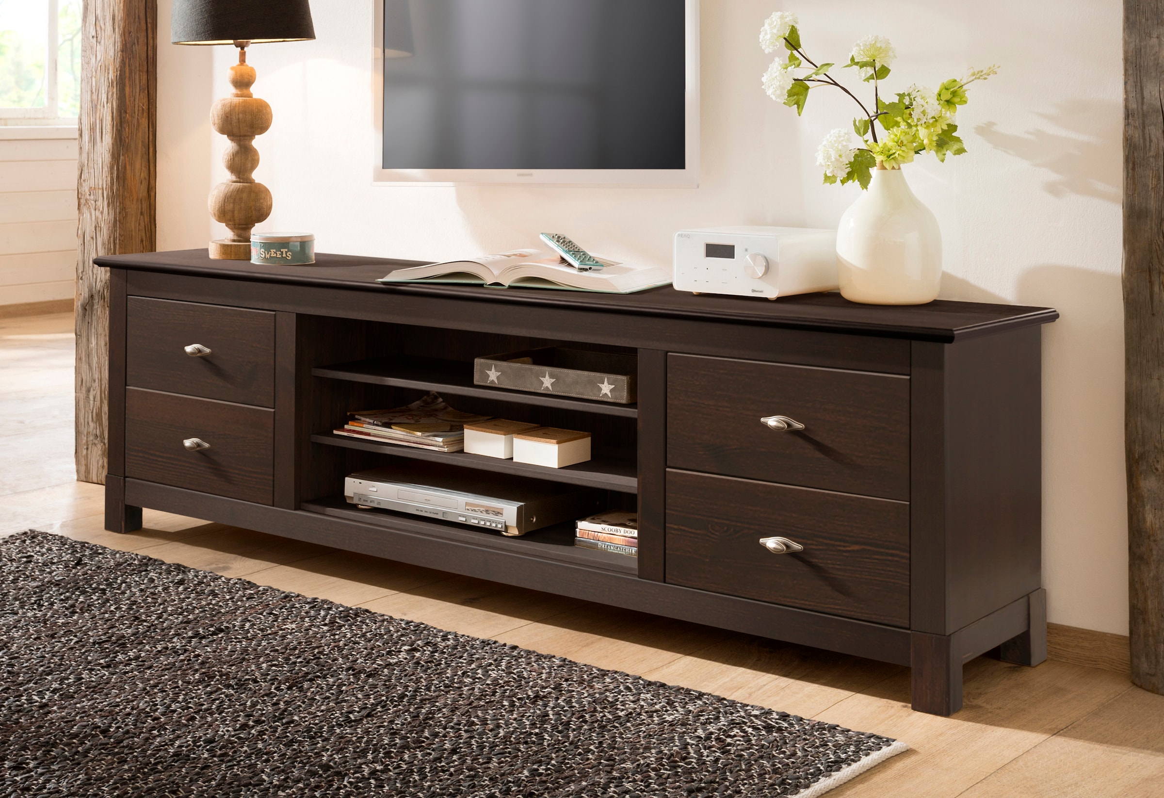 GOODproduct Table basse »Rauna« Kommode, Breite 200 cm, FSC®-zertifiziertes Massivholz