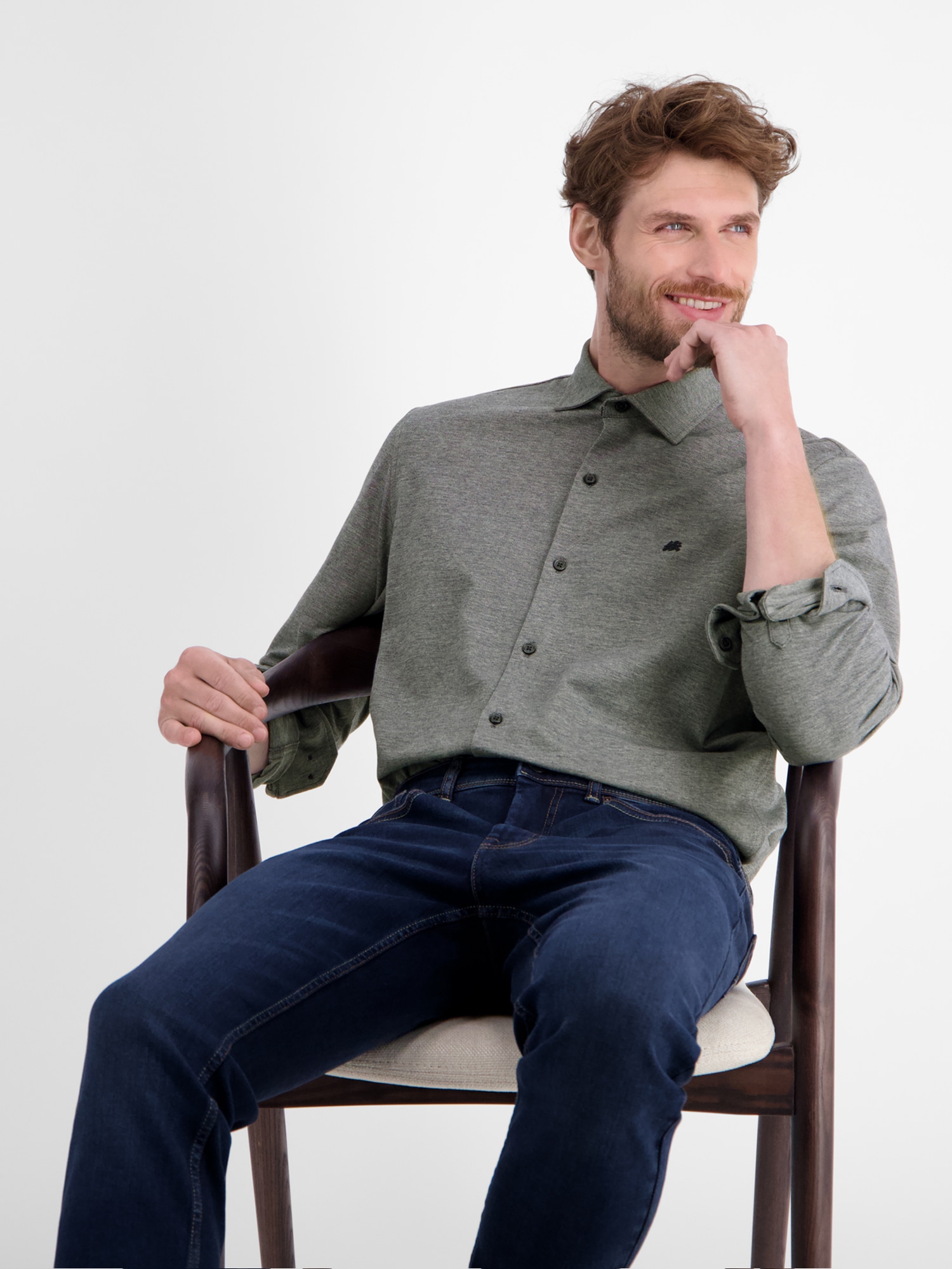 LERROS Chemise à manches longues »Herren Jerseyhemd, Stil trifft auf Komfort«