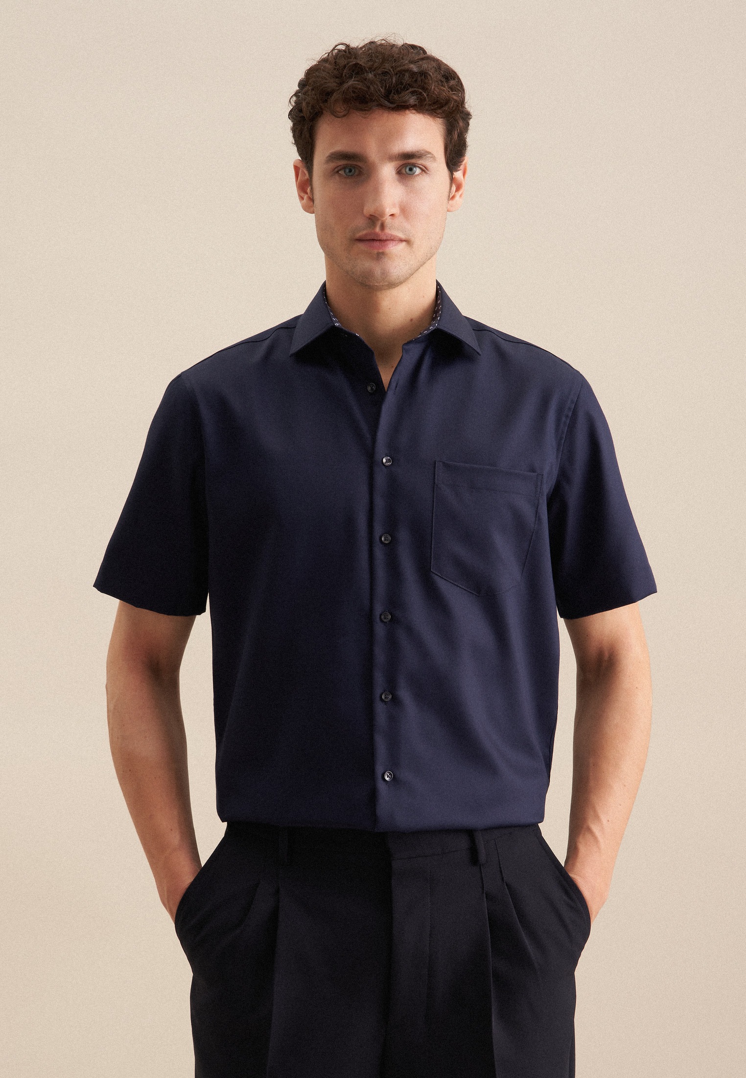 seidensticker Businesshemd »Regular« Regular 1/2 Kentkragen Uni