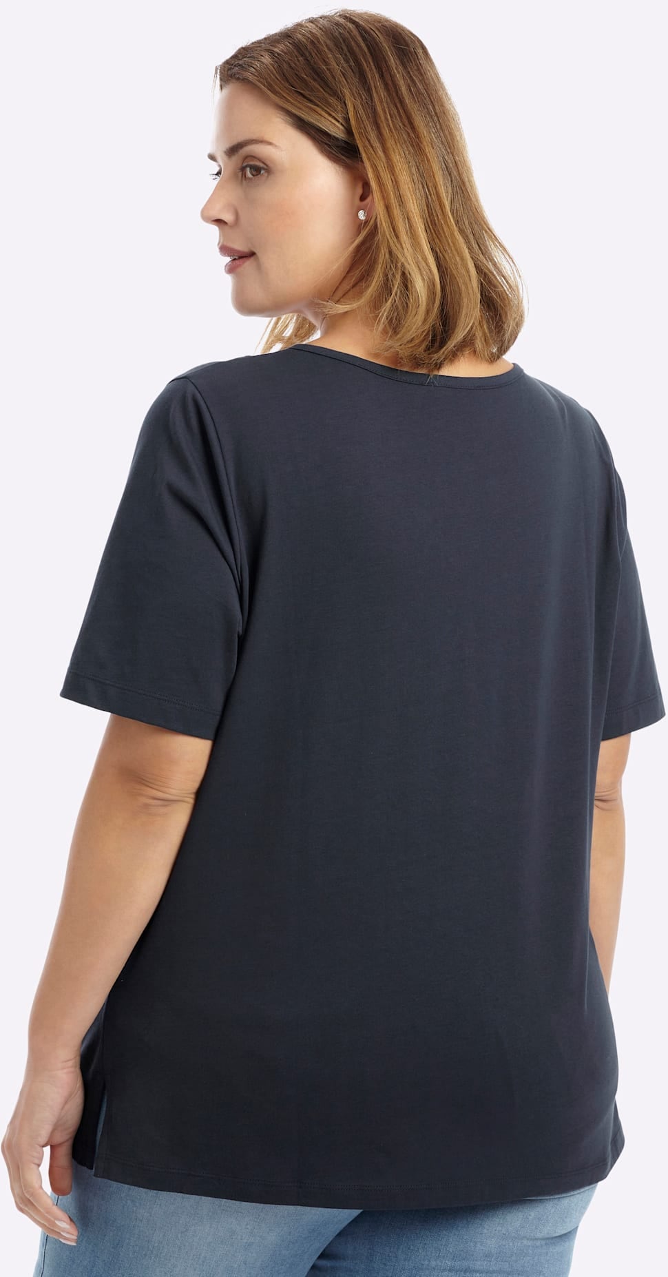 Sheego T-shirt en V »Kurzarm-Shirt« 1