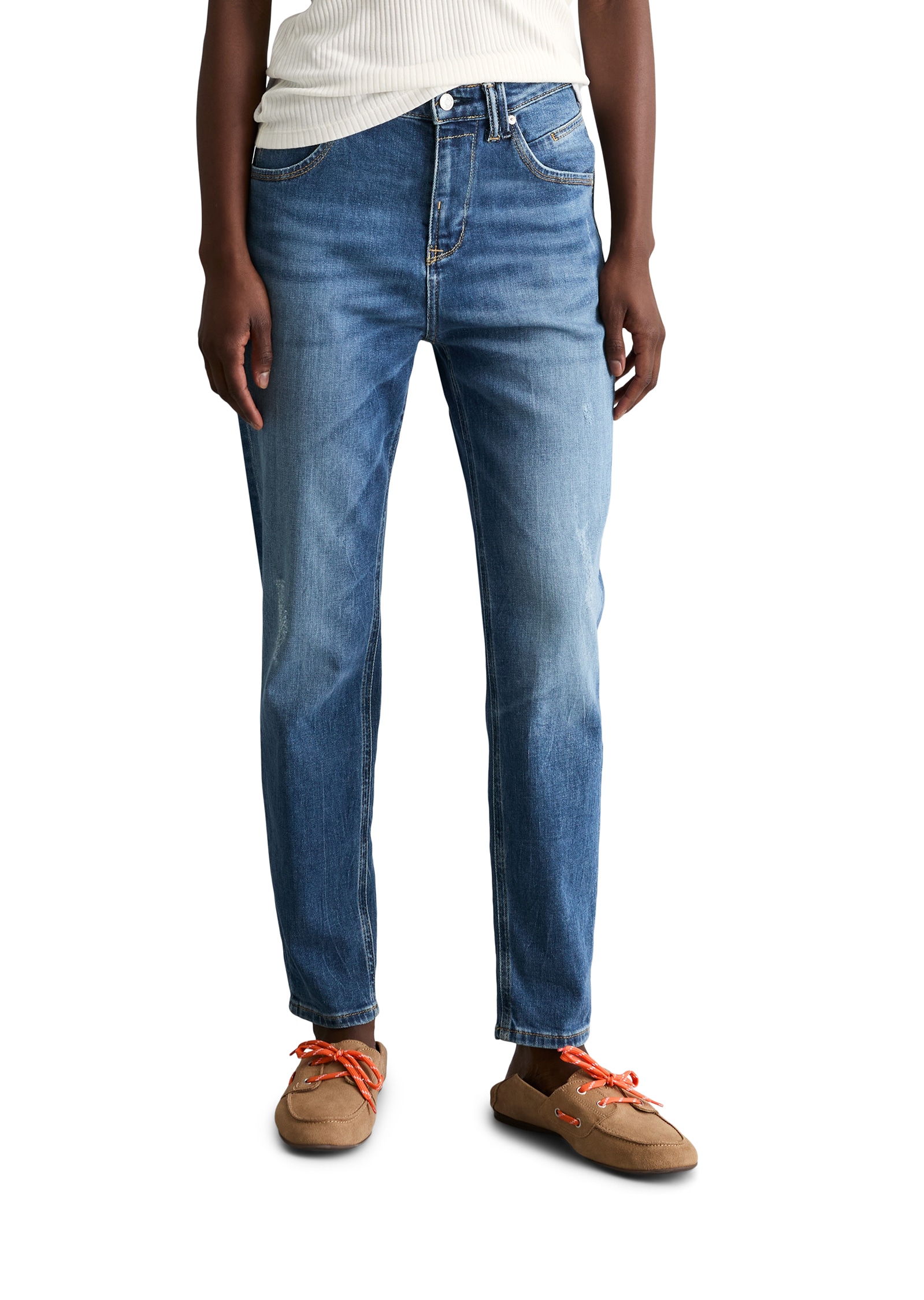 Marc O'Polo DENIM Boyfriend-Jeans »Freja« in heller Waschung