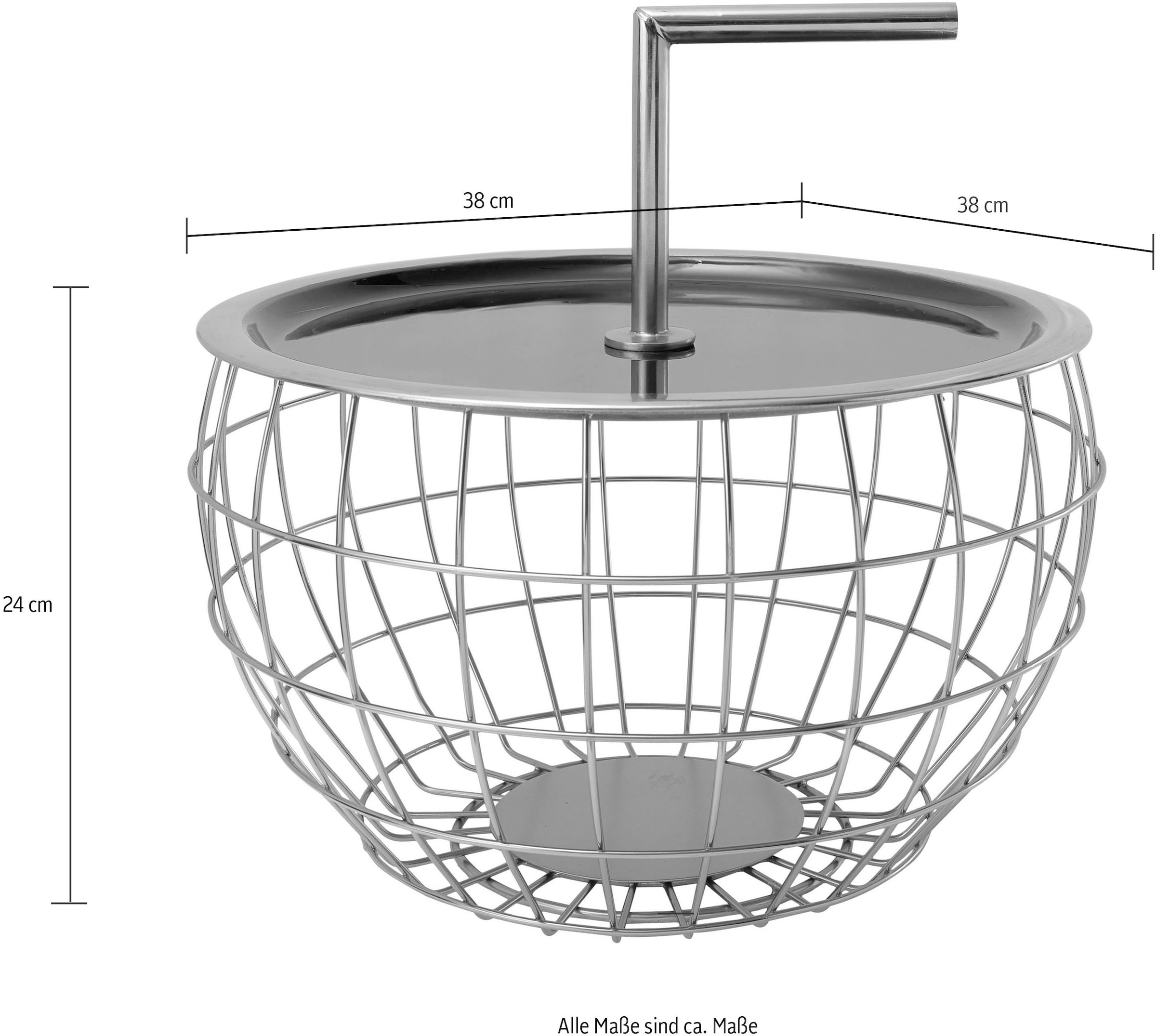 Kayoom Table d'appoint »Art Deco 500, Abstelltisch aus Metall,funktional und stabil« 1 cuis tlg. Dekorativ, mit abnehmbarem Griff ( 13 cm ), Stauraumfunktion