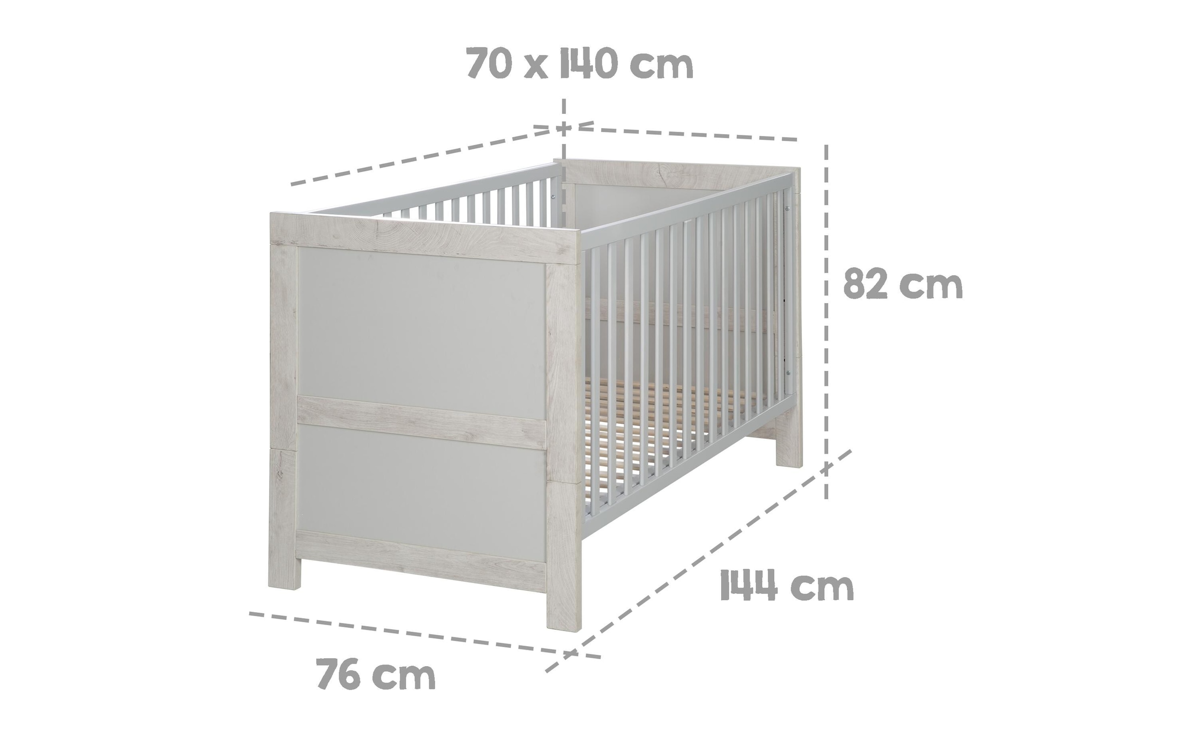 roba® Lit d'enfant »roba Kombi-Kinderbett 70 x 140 cm«