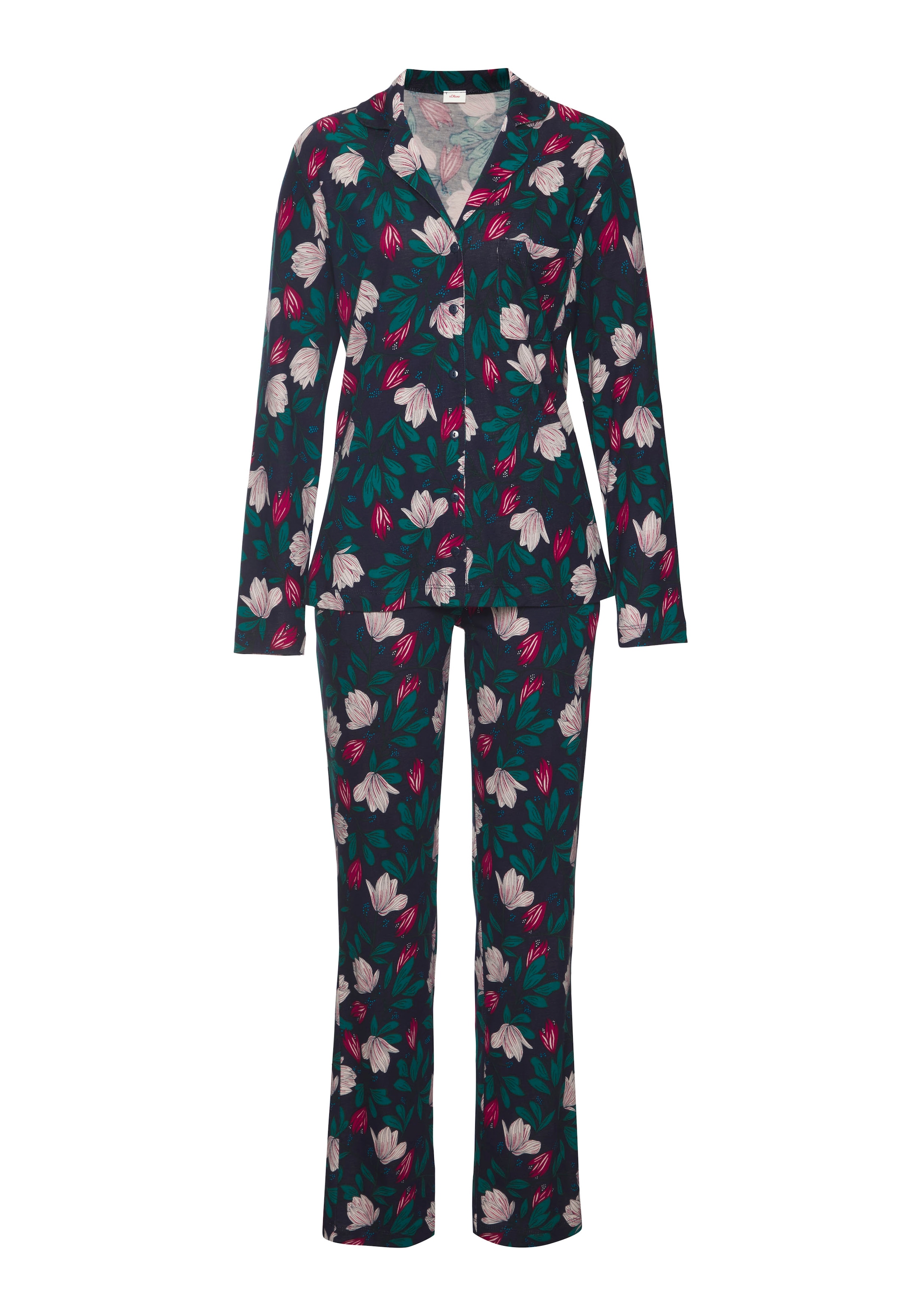 s.Oliver Pyjama Set, 2 tlg. im klassischen Stil