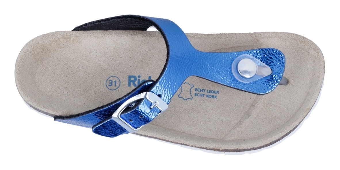 Richter Zehentrenner »Bio WMS: weit«  Pantolette mit Metallic Look, Grössenschablone zum Download