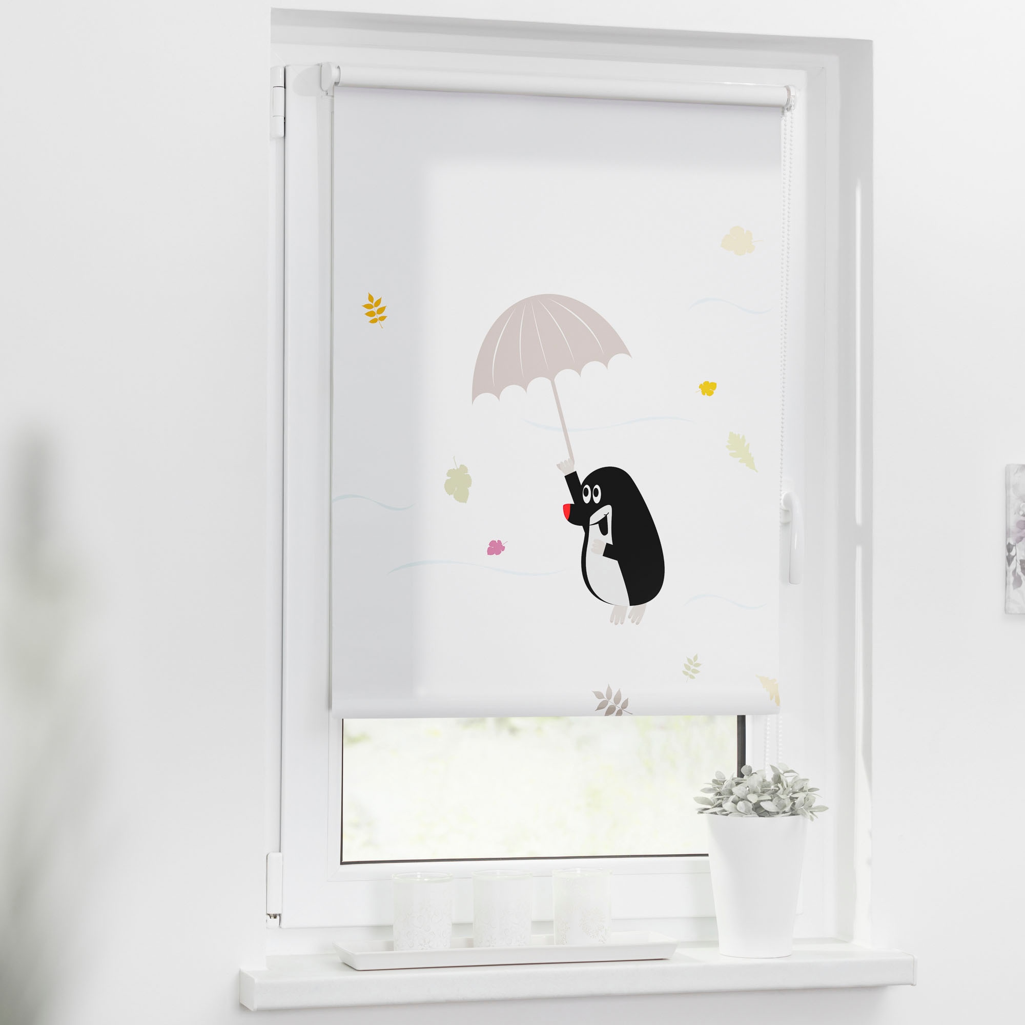 LICHTBLICK ORIGINAL Seitenzugrollo »Rollo Klemmfix, ohne Bohren, blickdicht, Maulwurf - Bunt« blickdicht Blendschutz | Sichtschutz freihängend