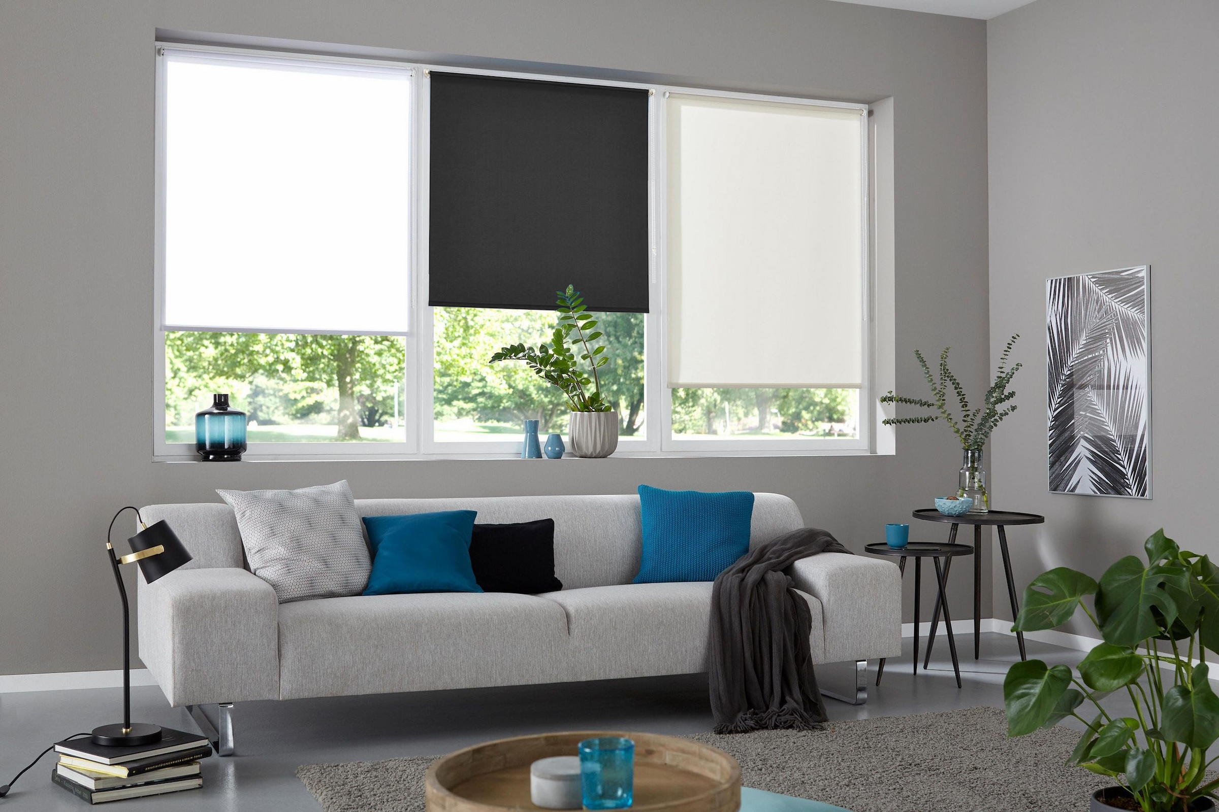 my home Seitenzugrollo »THEMSE« abdunkelnd Sichtschutz | Verdunkelung | energiesparend ohne Bohren freihängend Bestseller mit über 3000 4,5-Sterne-Bewertungen, Klemmträger