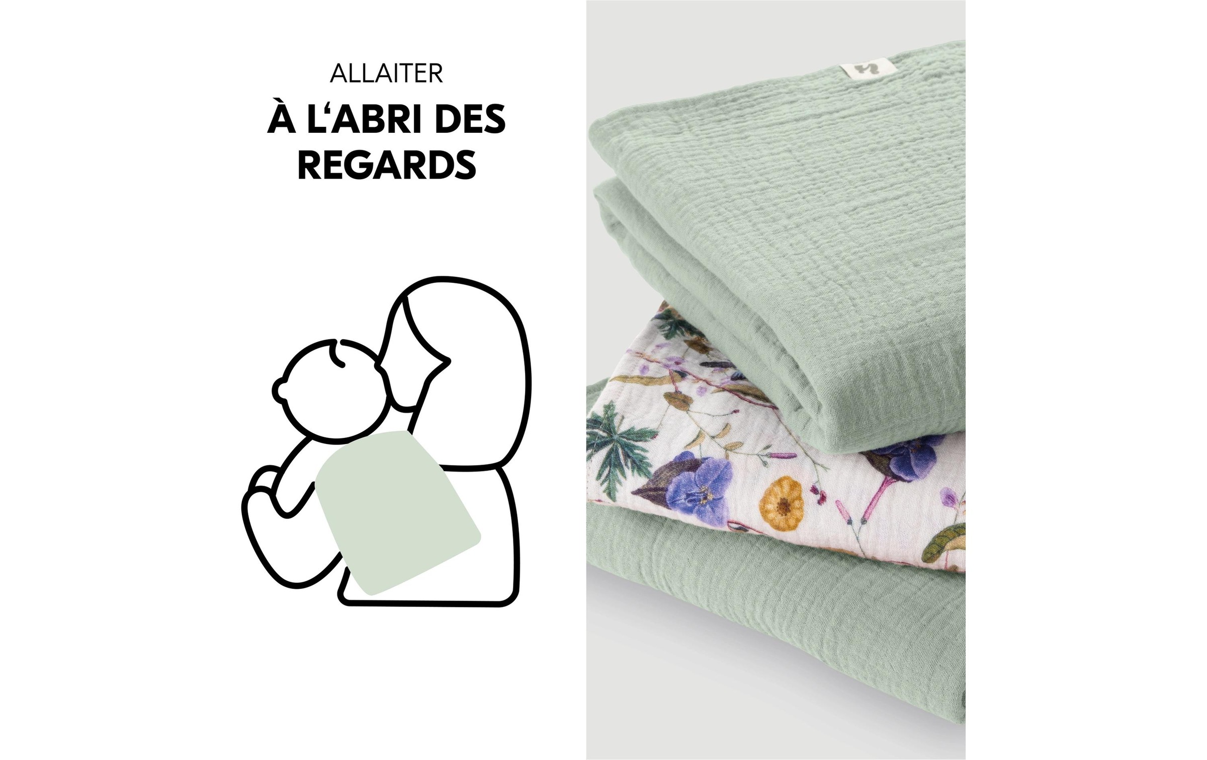 Hauck Schnuffeltuch »Cuddle N Clean 3Set Sage-Beige-Floral« 3 tlg.