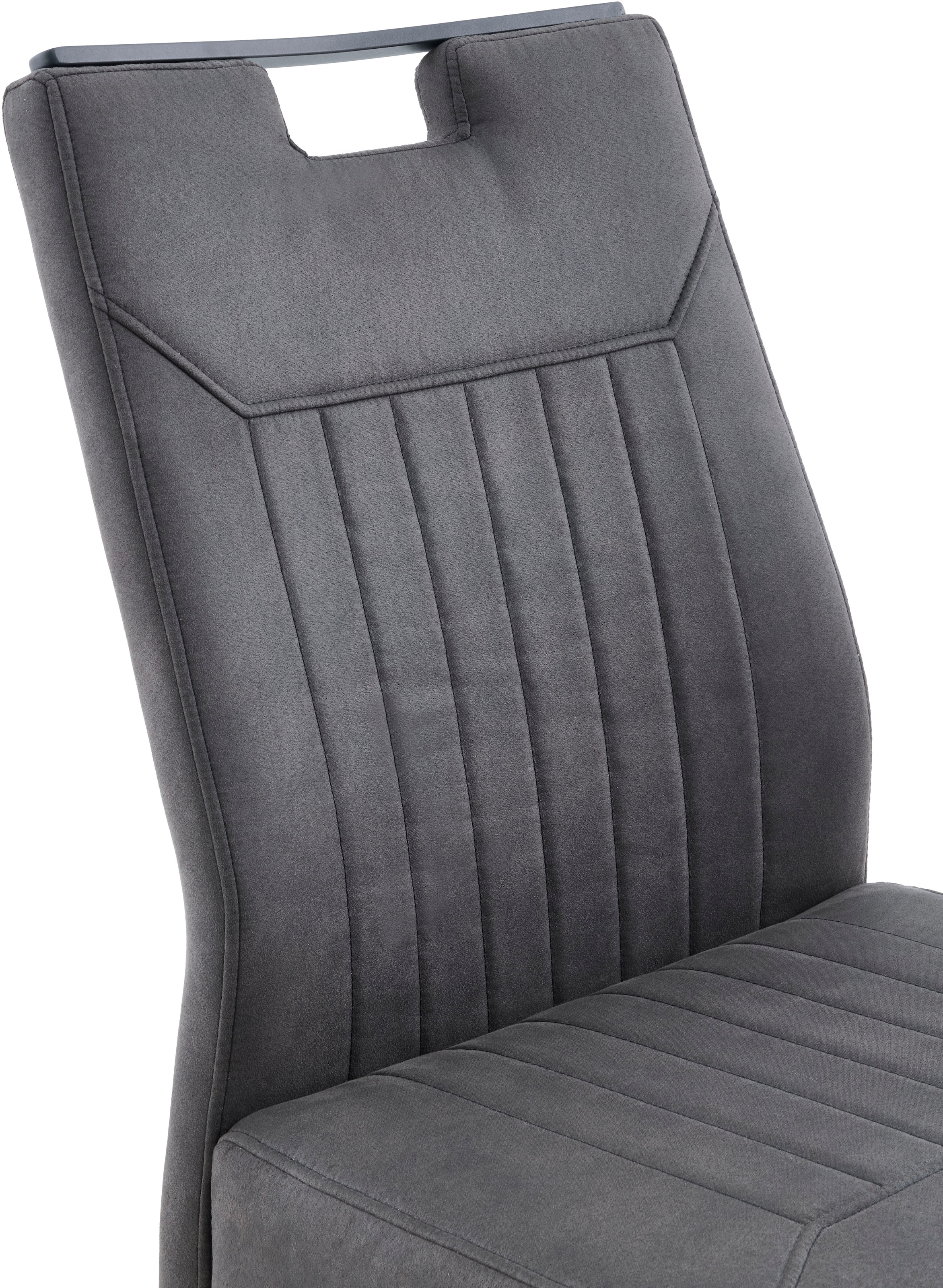 HELA Chaise à 4 pieds »MAGGY« () 1 cuislargeur d'assise XXL, pivotant à 360°, pied en V, suspension à ressort, supporte 200kg