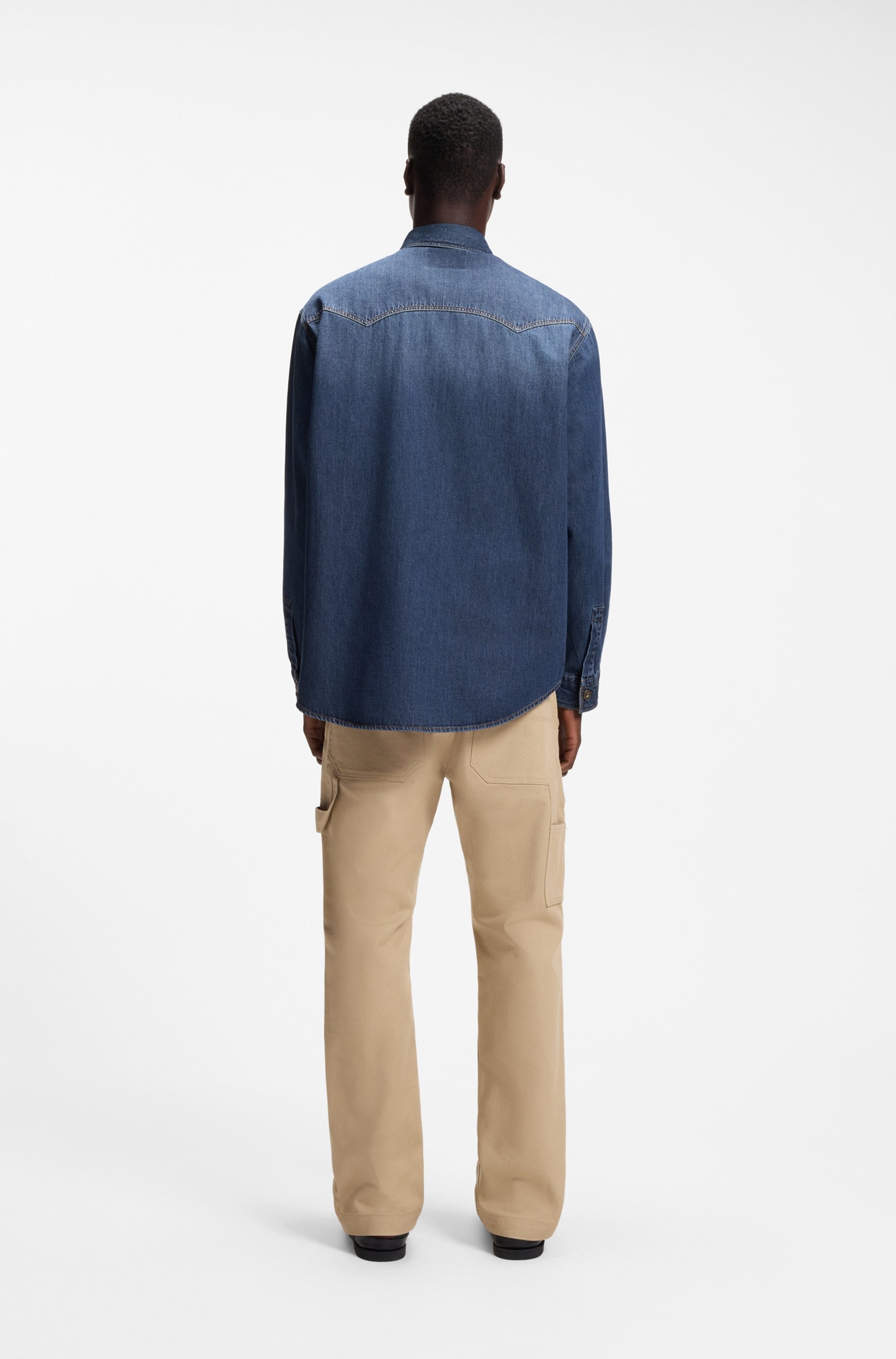 HUGO Chemise en jean »Ebant« Oversize Fit, reine Baumwolle