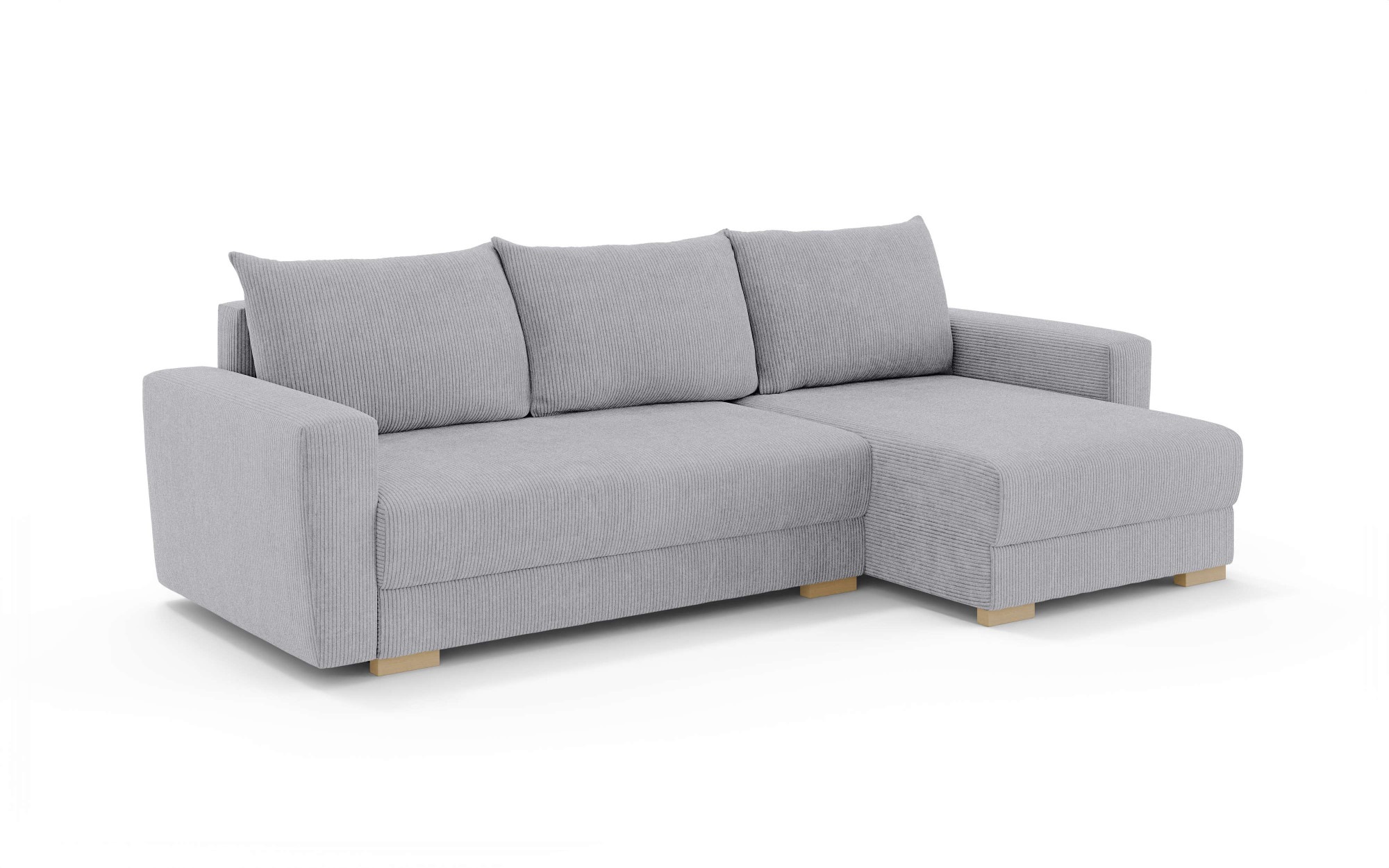INOSIGN Canapé d'angle »MAGHERA universell Schlafsofa mit Bettkasten, Masse B/T/H: 255/142/84cm« L-Form mit Recamiere rechts oder links montierbar, hoher Sitzkomfort