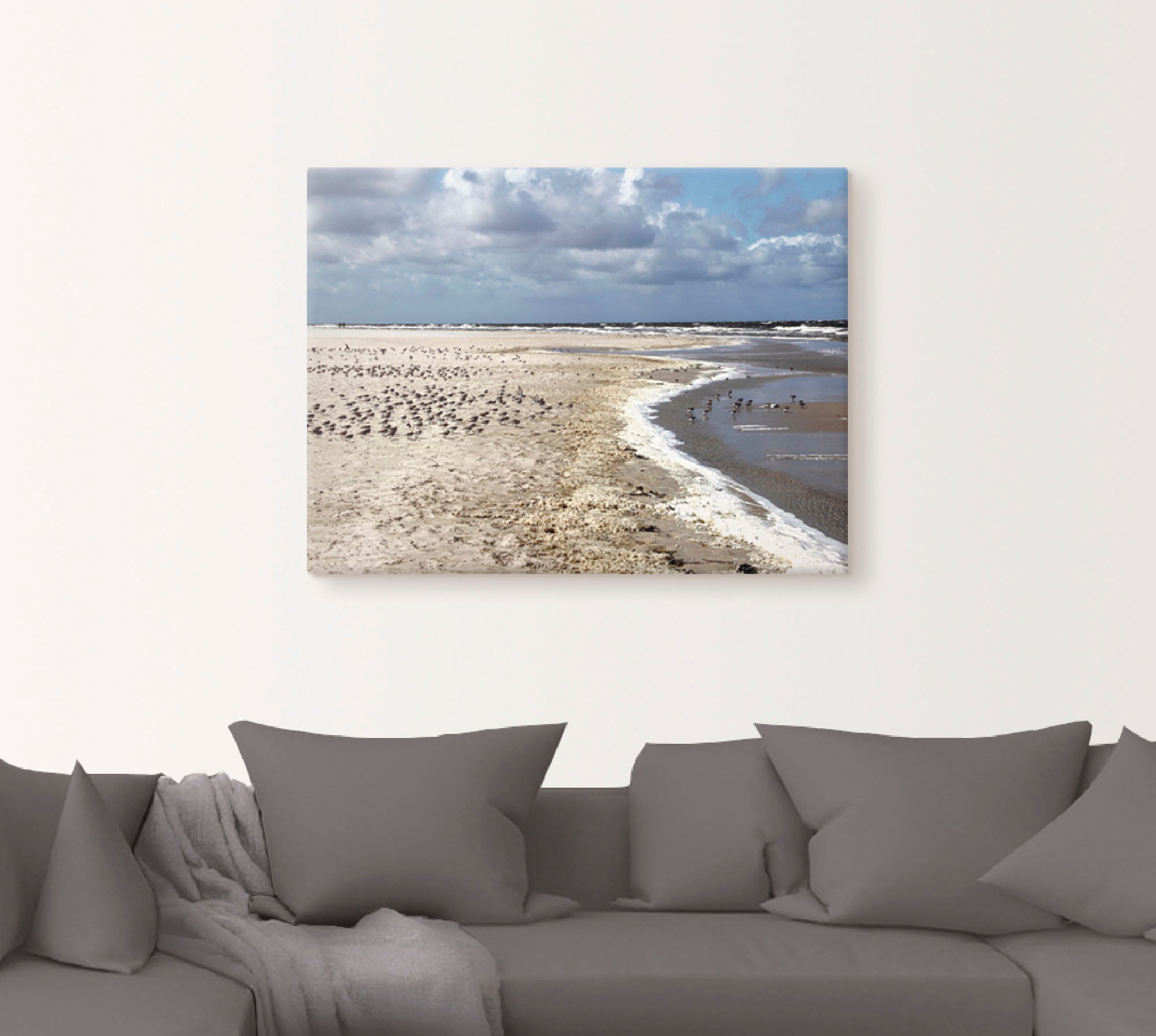 Artland Leinwandbild »Am schönen Nordseestrand« Strand 1 Stk. tlg. auf Holzrahmen gespannt