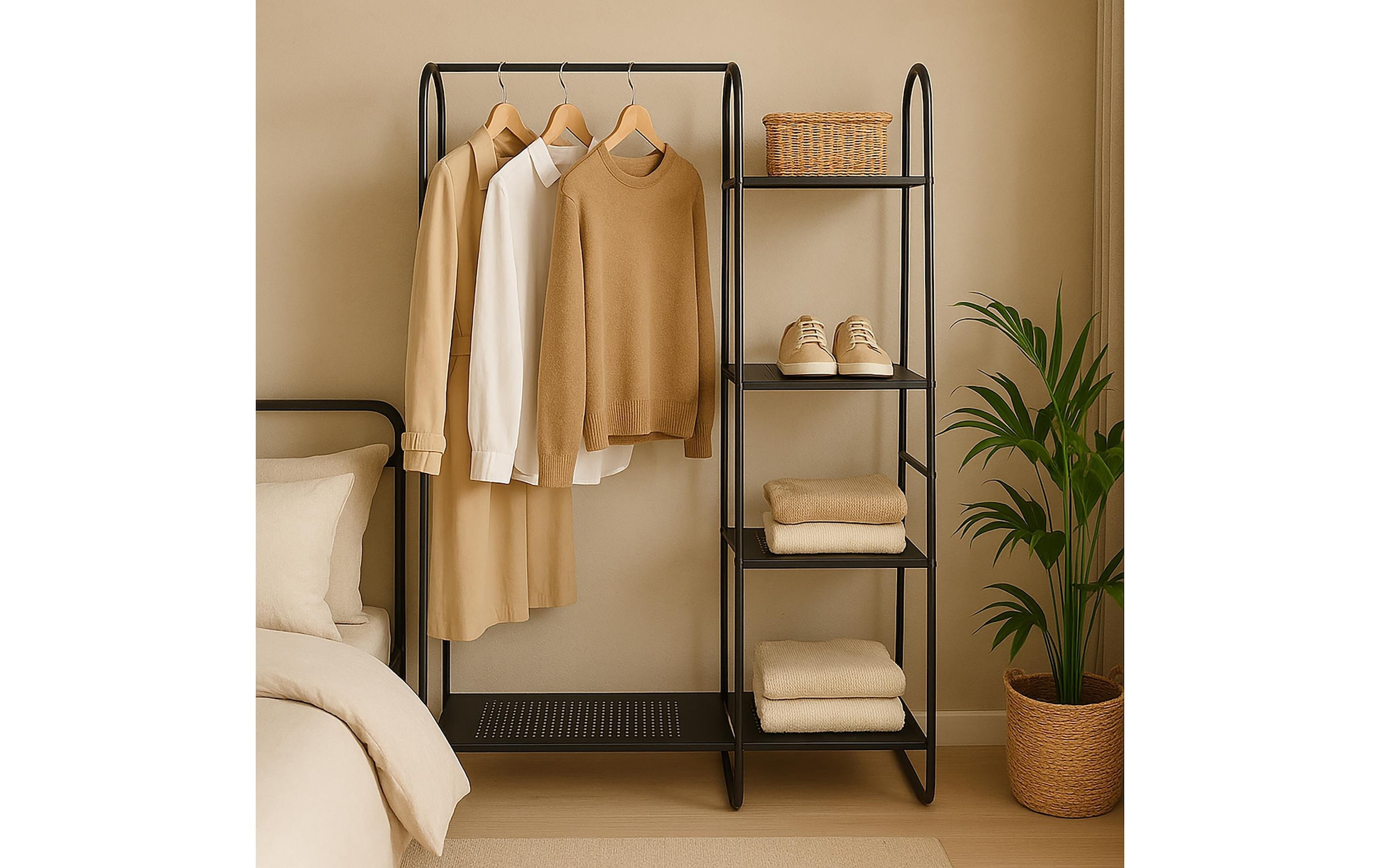 relaxdays Porte-manteau »mit 5 Böden«