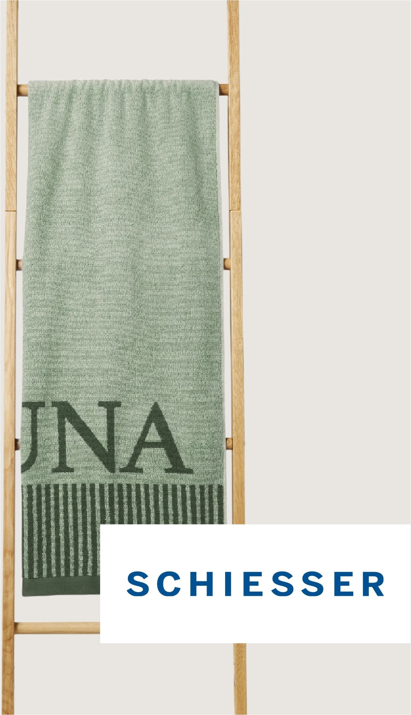 Schiesser Serviette de sauna »Rom aus garngefärbtem, kuschelweichem Baumwollfrottier« Made in Green