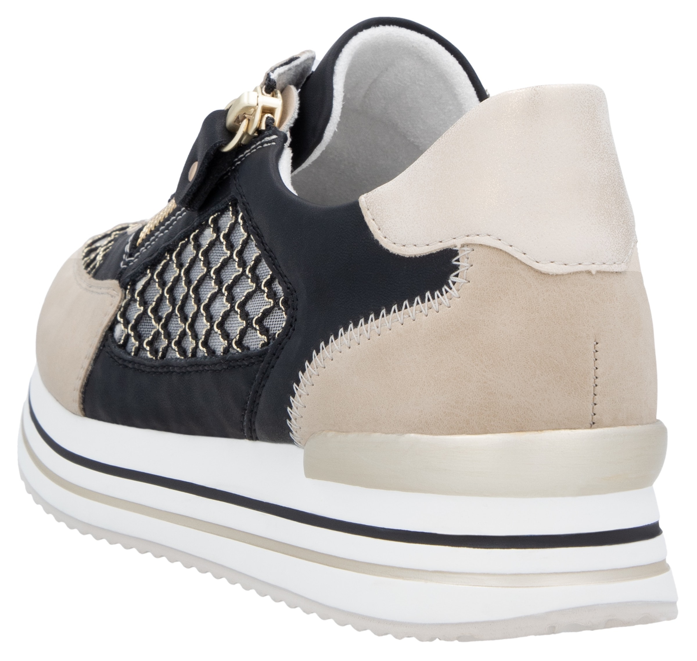 Remonte Plateausneaker  , Freiezitschuh, Halbschuh, Schnürschuh, vegan, Kontrastbesatz