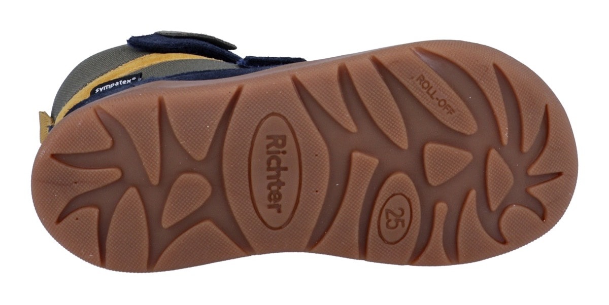 Richter Bottes d'hiver »Samy WMS: Mittel«  Chaussure pieds nus, bottine à scratch avec Sympatex, gabarit de taille à télécharger