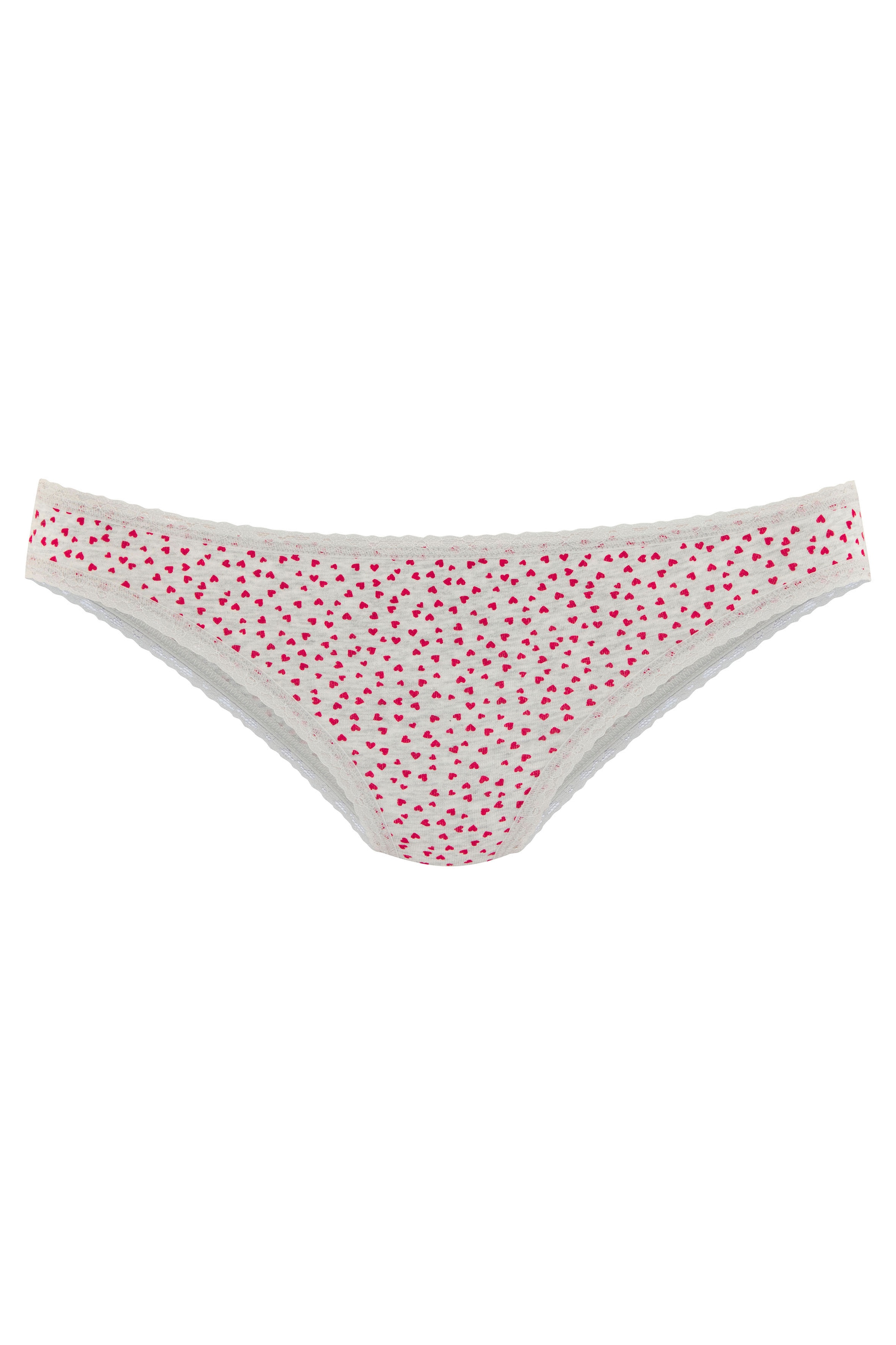 LASCANA Slip brésilien 5er-Pack,  mit süssen Herzchen-Prints und aus elastischer Baumwoll-Qualität