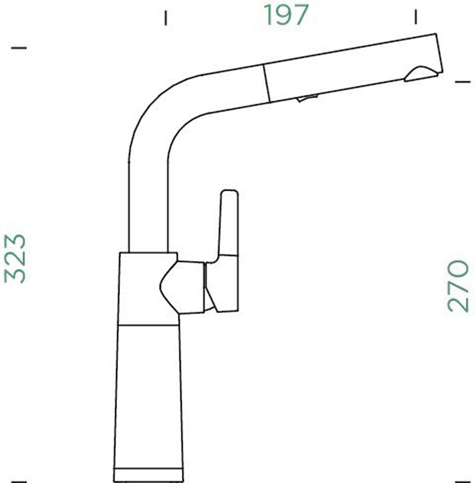 Schock Robinetterie de cuisine »SC-540 SB« ausziehbar, Strahl-Brause, Rückflussverhinderer, Schwenkbereich 120°