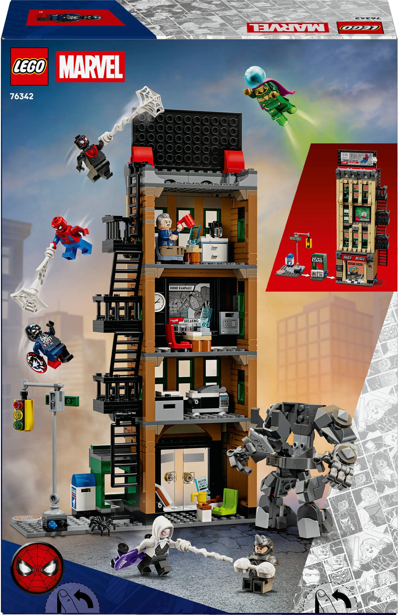 LEGO® Konstruktionsspielsteine »Spider-Man vs. Mysterio: Daily Bugle (76342), LEGO Super Heroes«