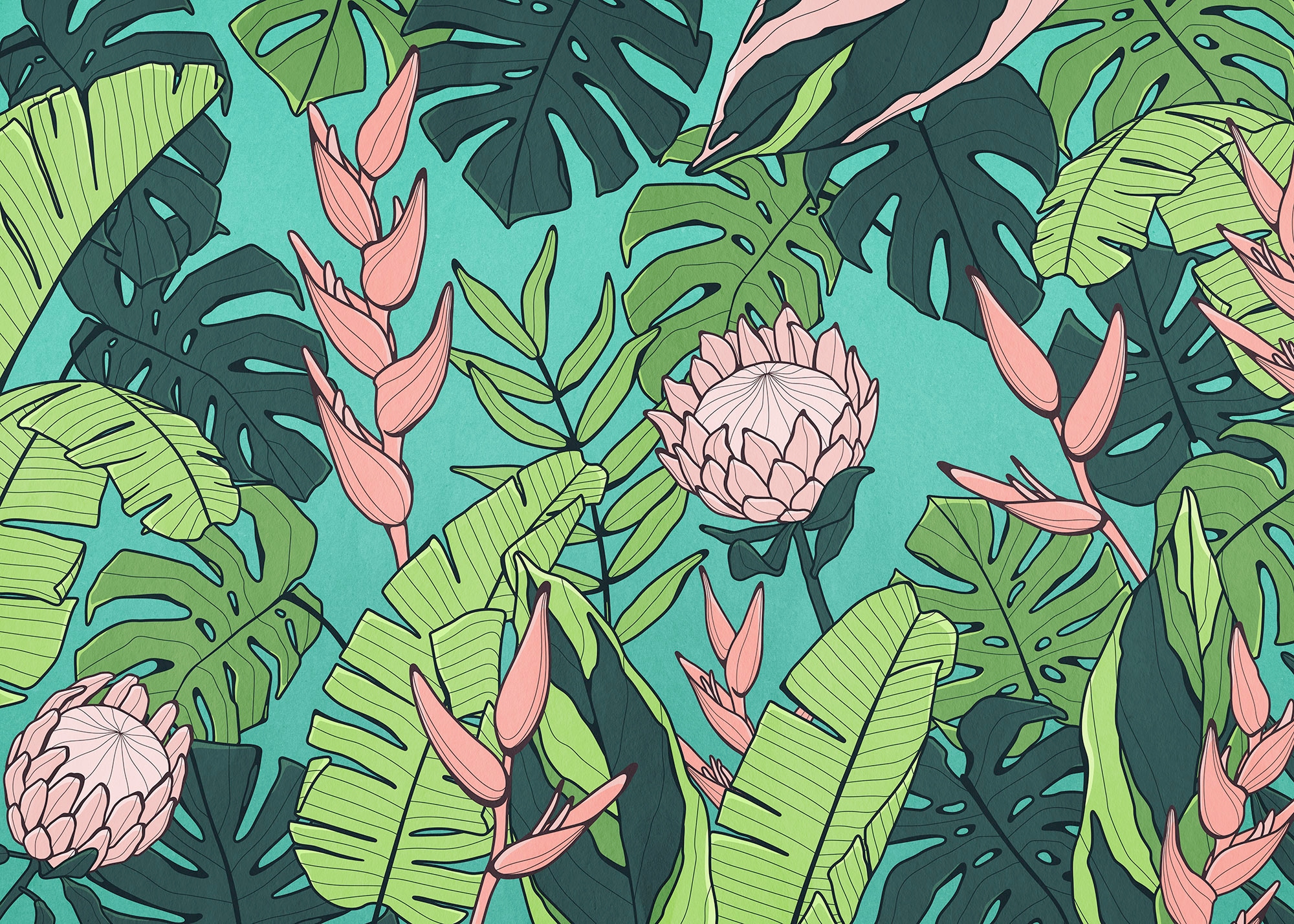 Komar Fototapete »Komar Vlies Fototapete - Revival - Grösse 350 x 250 cm« bedruckt glatt