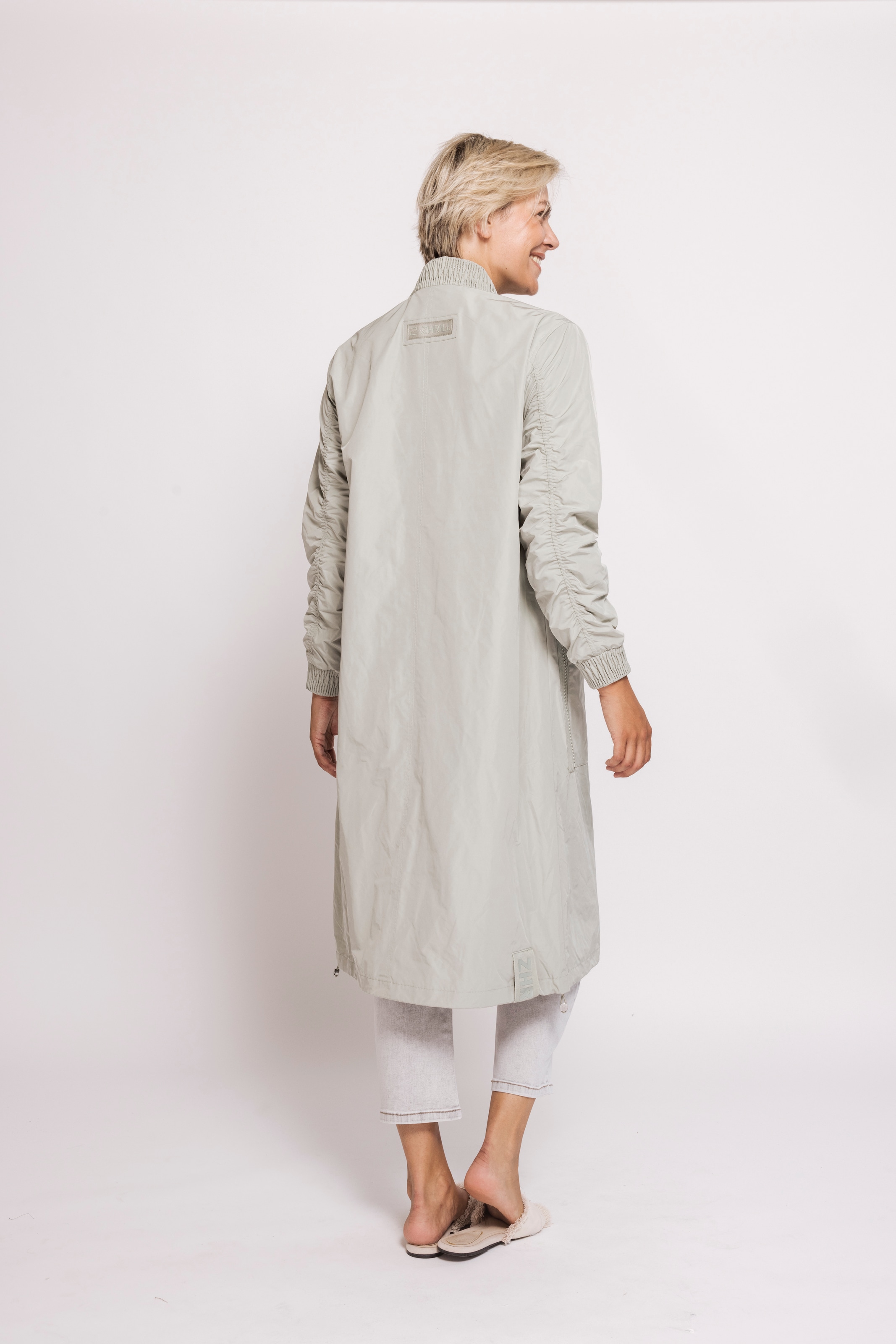 Zhrill Manteau long »PANTA« Longueur genou, fermeture éclair bidirectionnelle, col montant