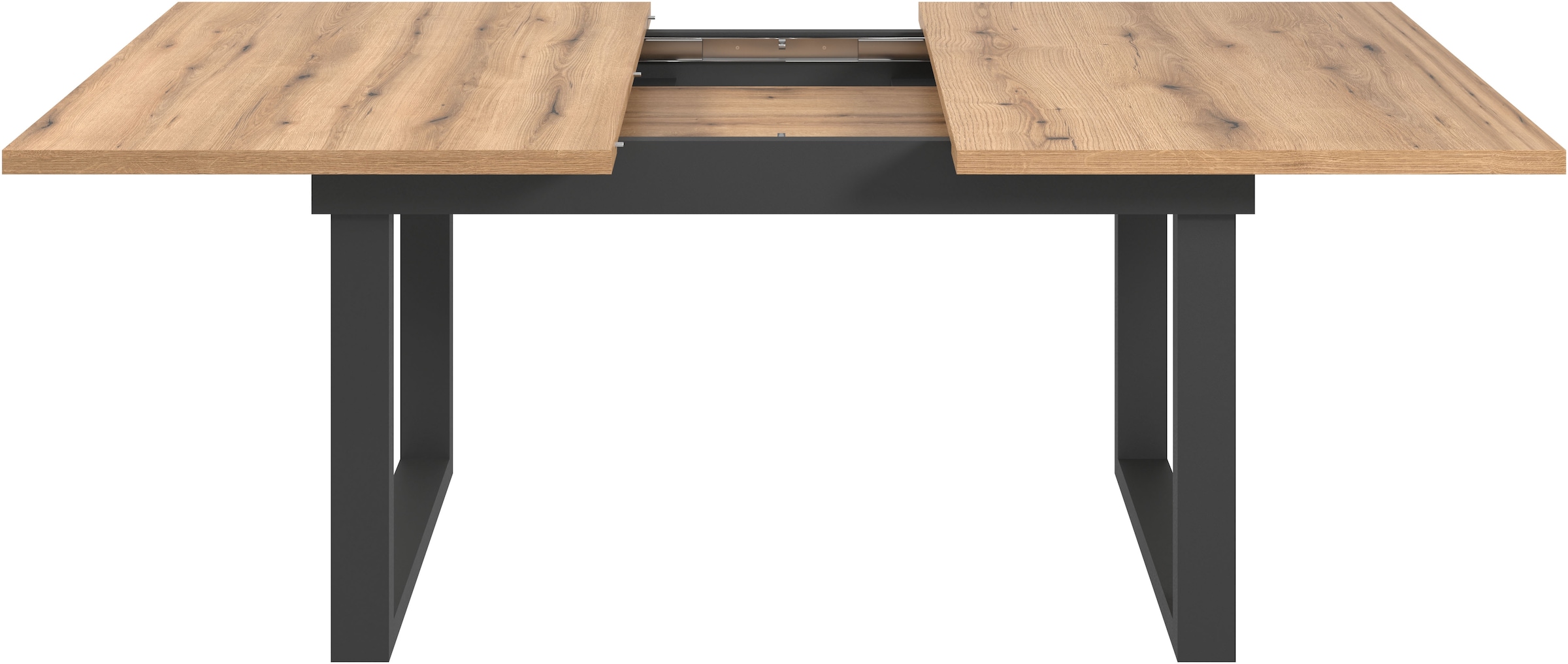 INOSIGN Table de salle à manger »Valencia« 1 cuis tlg. Synchroauszug; Metallkufen, ausziehbar auf 200 cm