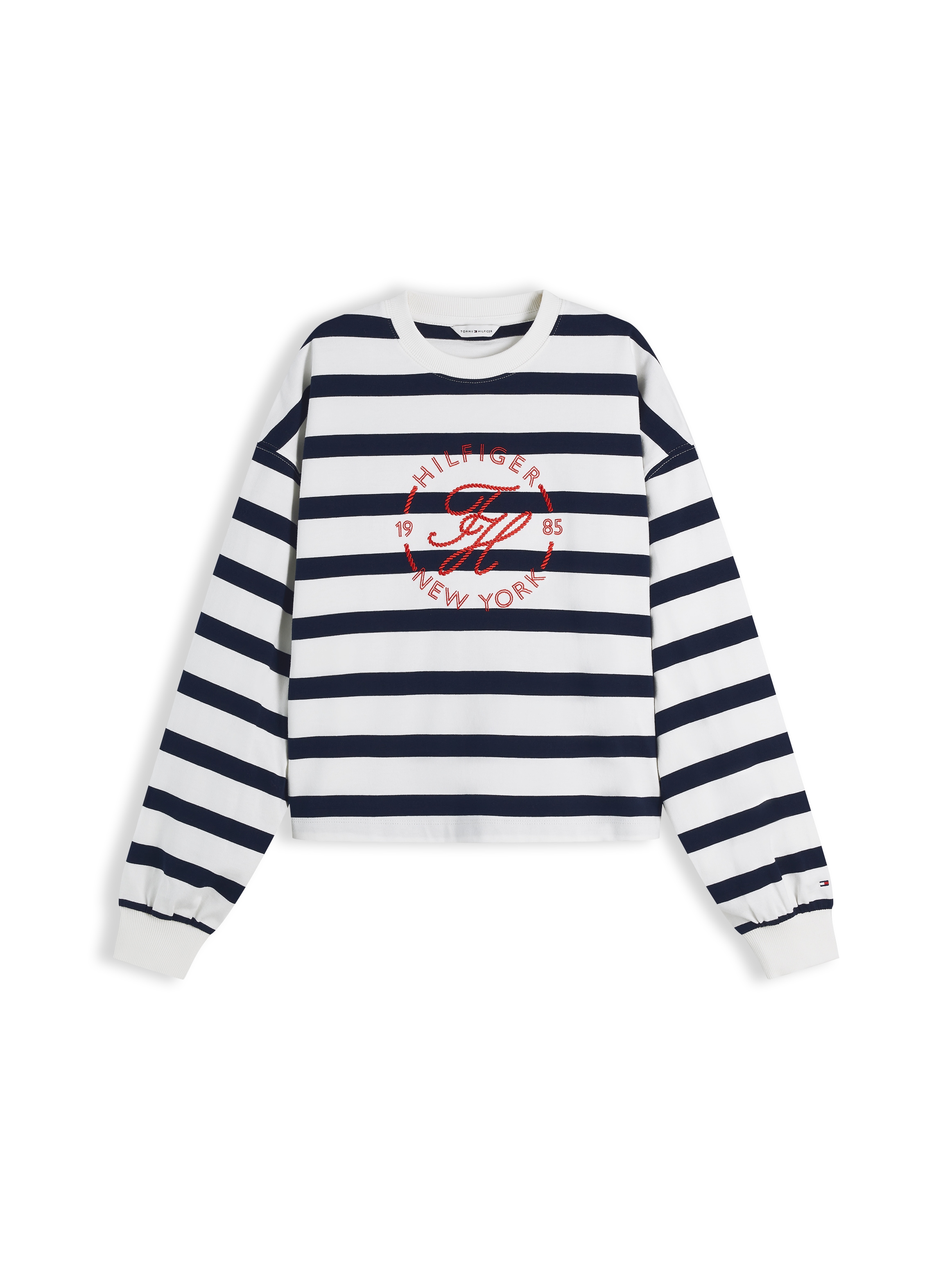 Tommy Hilfiger Sweatshirt »TH ROUNDAL C-NK RLX LONGSLEEVE«, Baumwolle, relaxed fit

