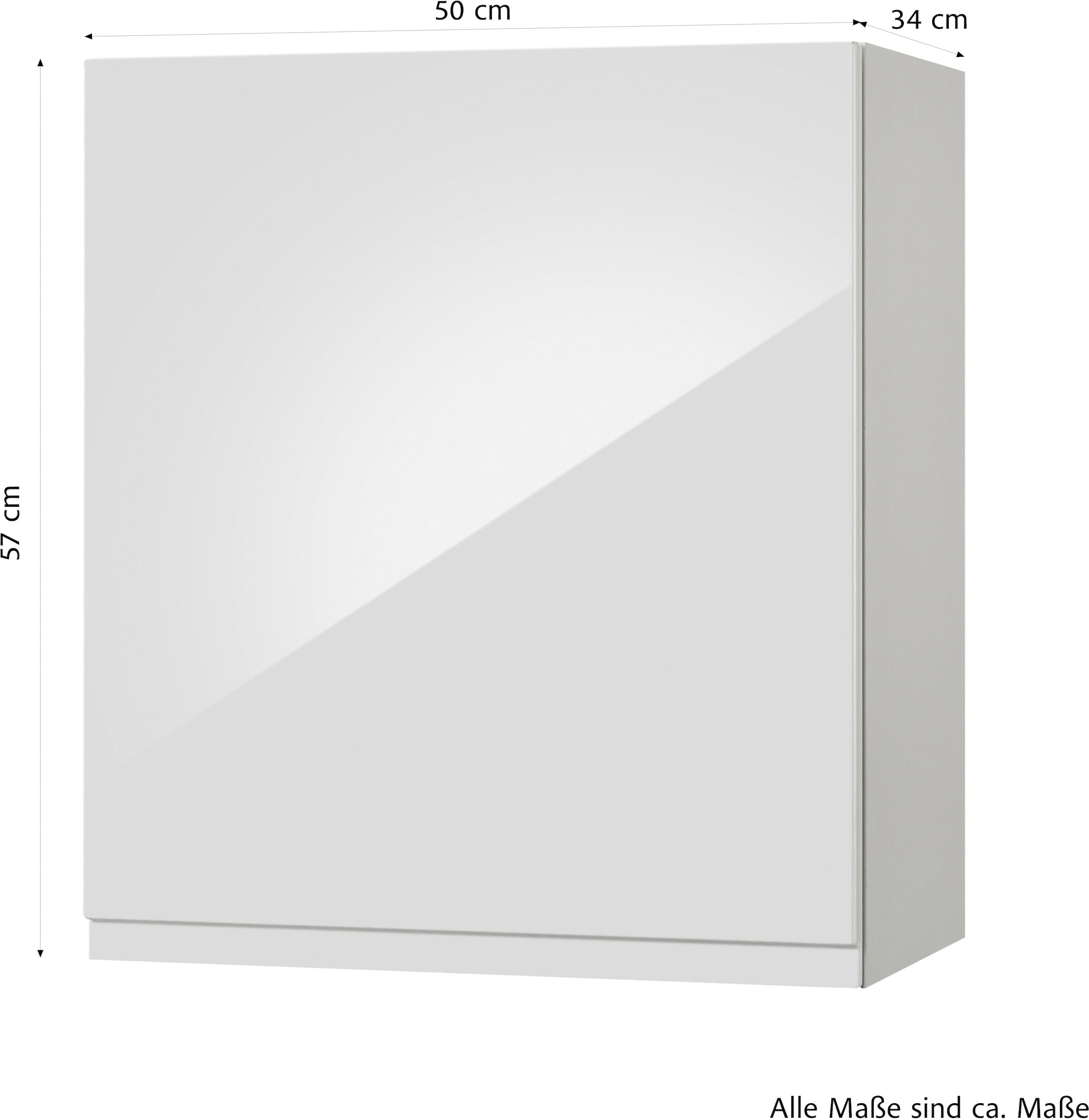 KOCHSTATION Armoire suspendue »KS-Virginia,neu in verbesserter Ausführung« Rangement, Softclose,  largeur 50 cm, 1 porte, charnières amorties