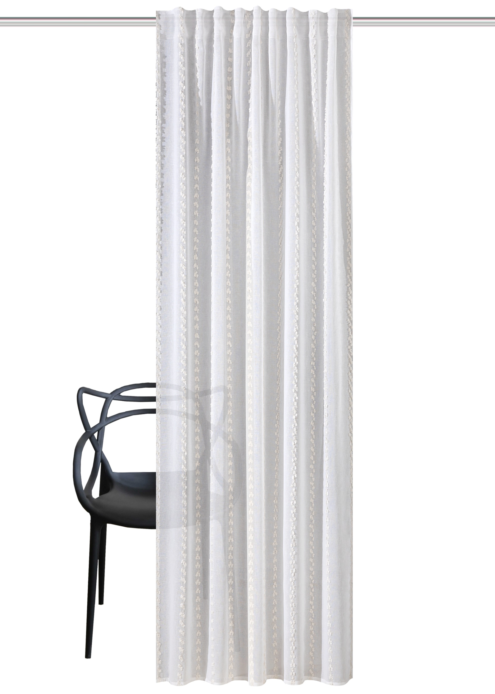 HOME WOHNIDEEN Rideau »NIKA« Bande multifonctionnelle 1 cuis tlg. Kombibandschal,Leinenstruktur,Scherli