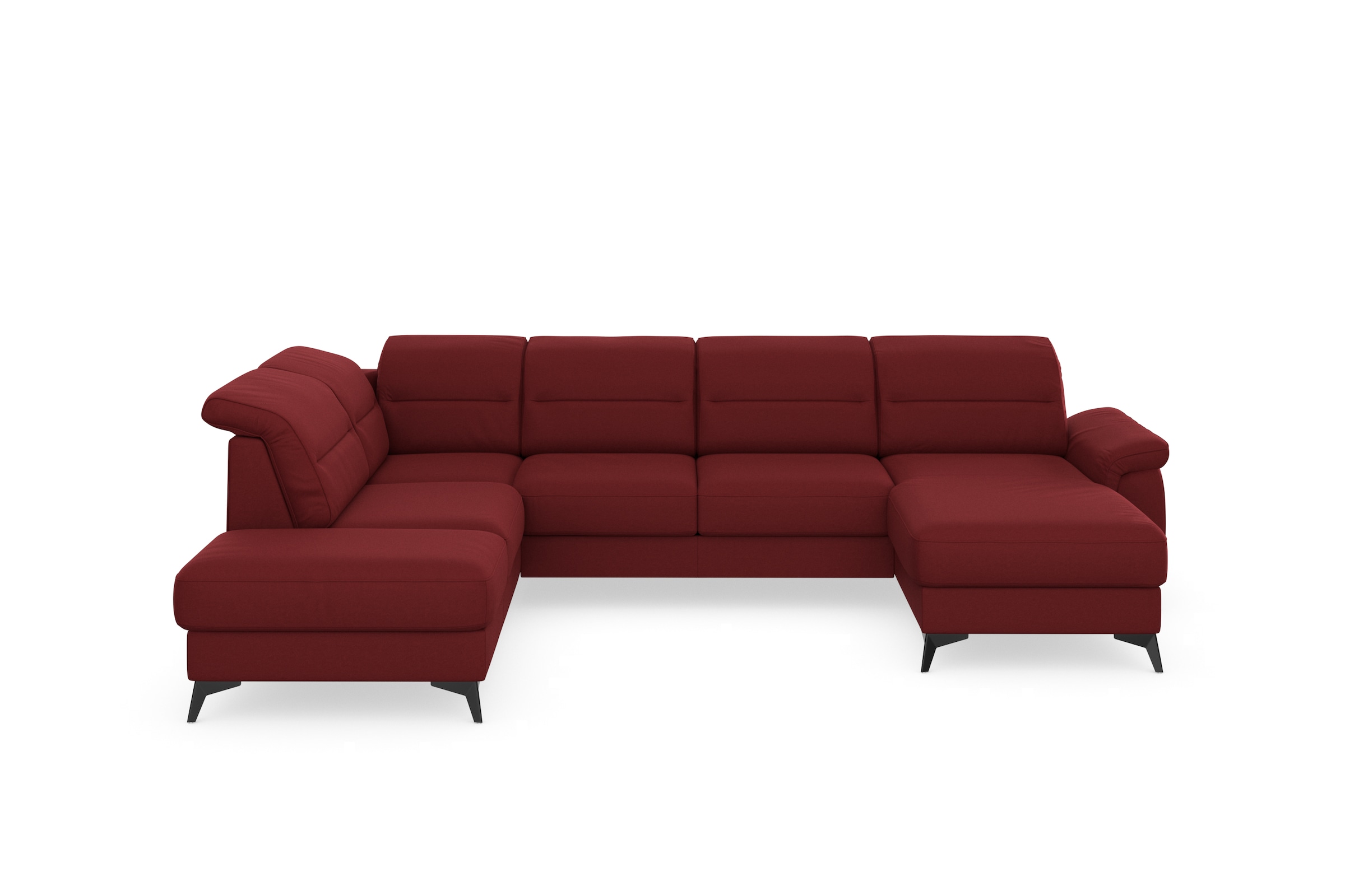 sit&more Wohnlandschaft »Sinatra U-Form« optional mit Kopfteilverstellung und Armteilfunktion, Metallfüsse