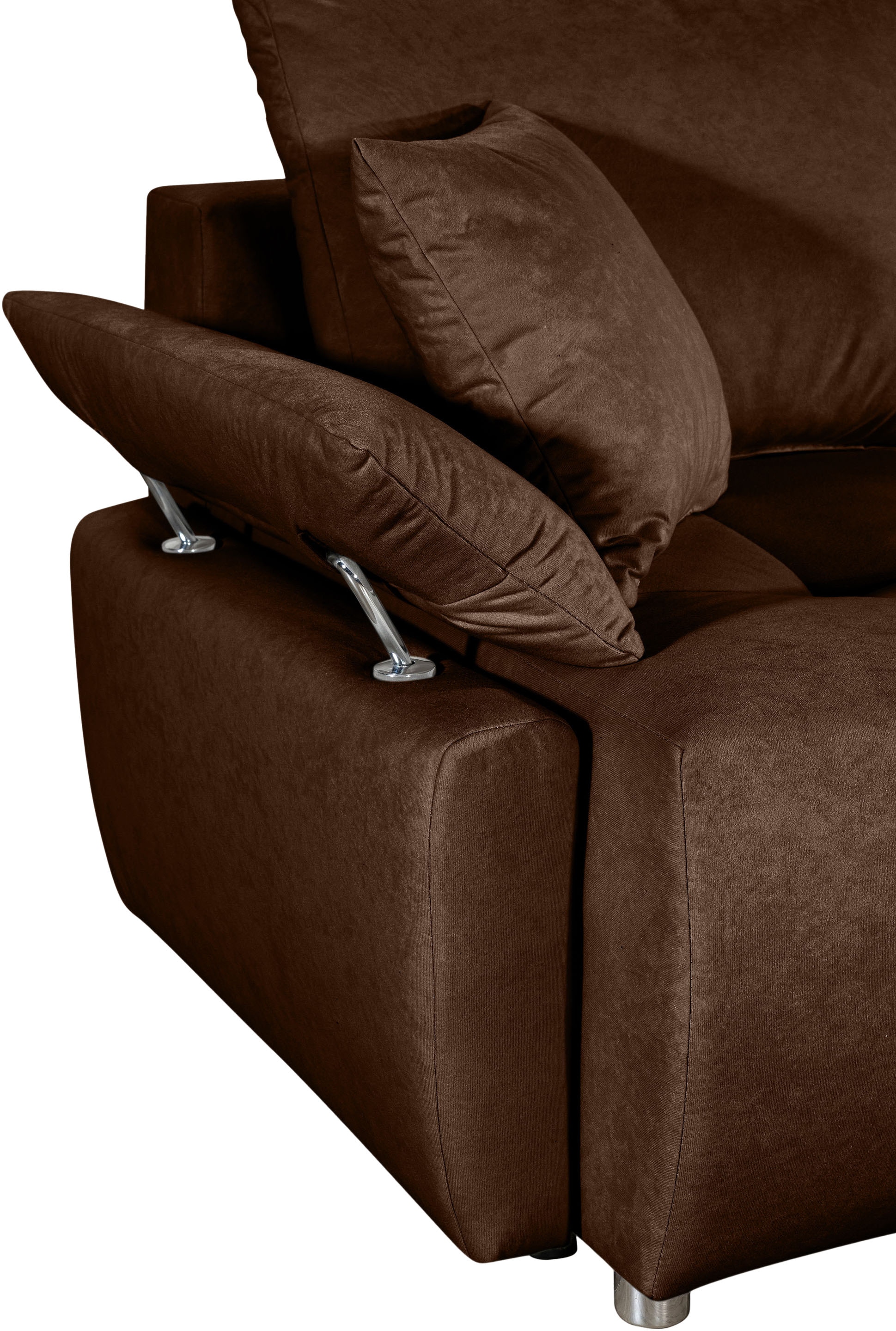 COLLECTION AB Canapé d'angle »Funtastic, Breite 213 cm« avec fonction sommeil, coffre de lit, réglage des accoudoirs et ressorts Bonnell