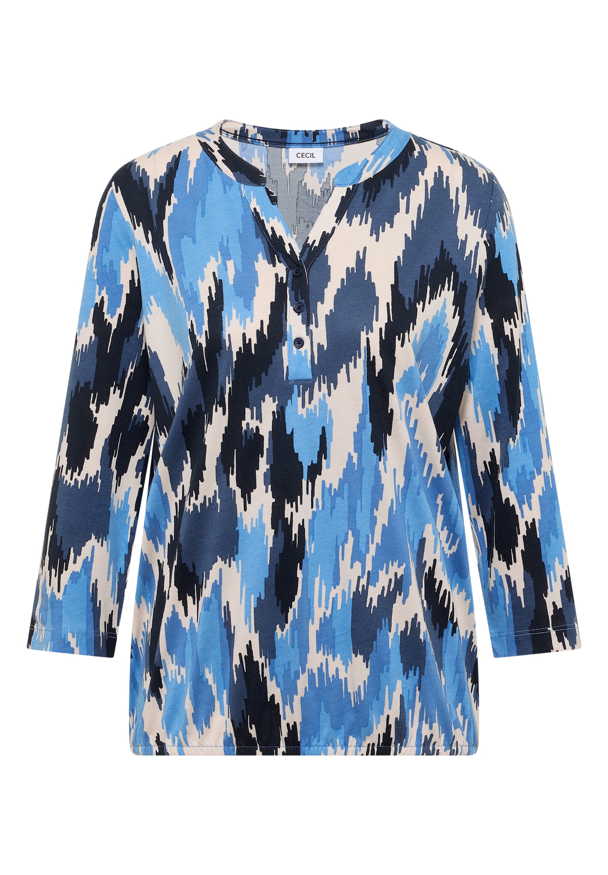 Cecil T-shirt à manches 3/4 mit grafischem Muster und im Tunika-Look