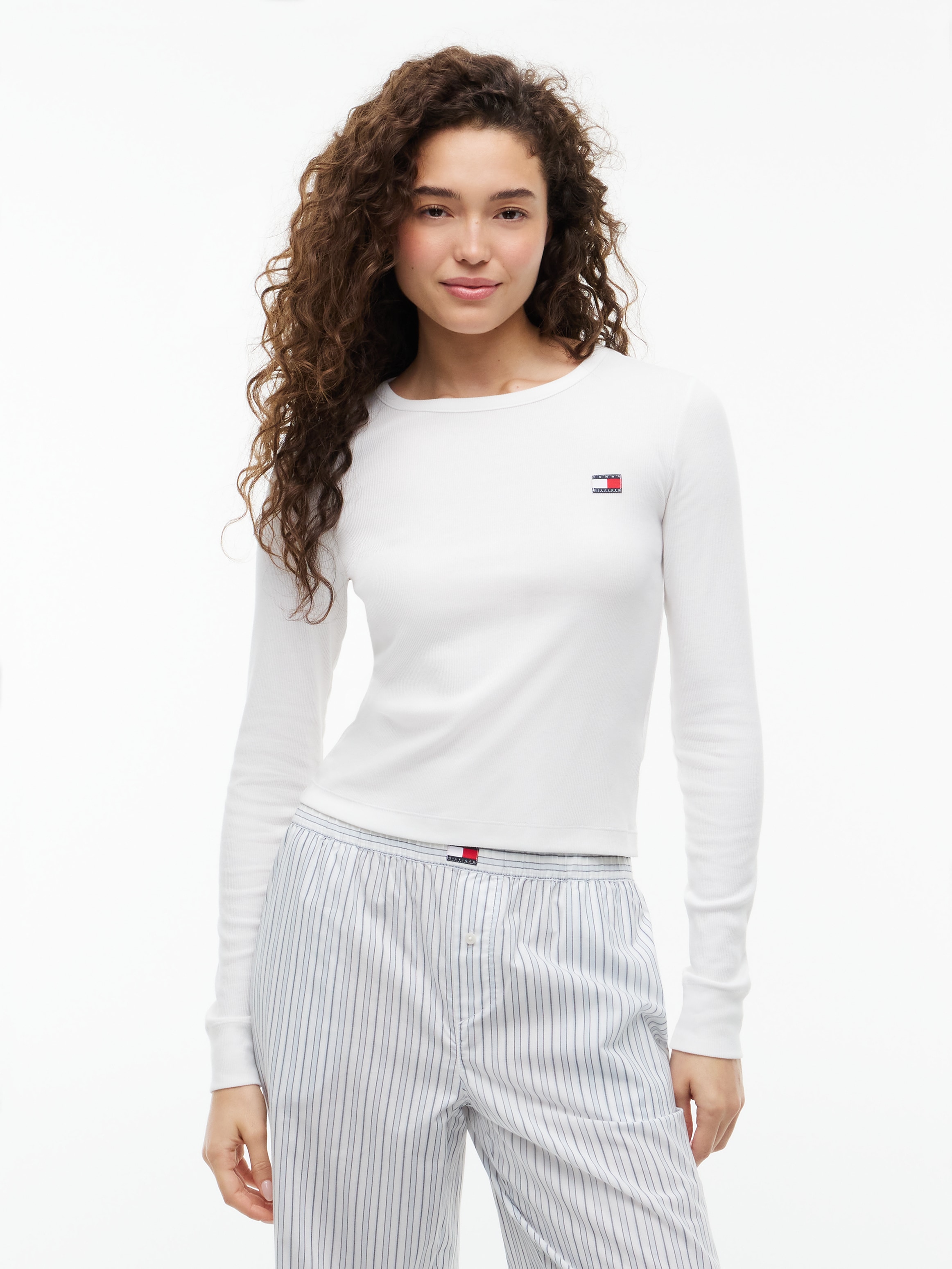Tommy Hilfiger Underwear Langarmshirt »LS RIB T-SHIRT« in Rippstruktur, Rundhals