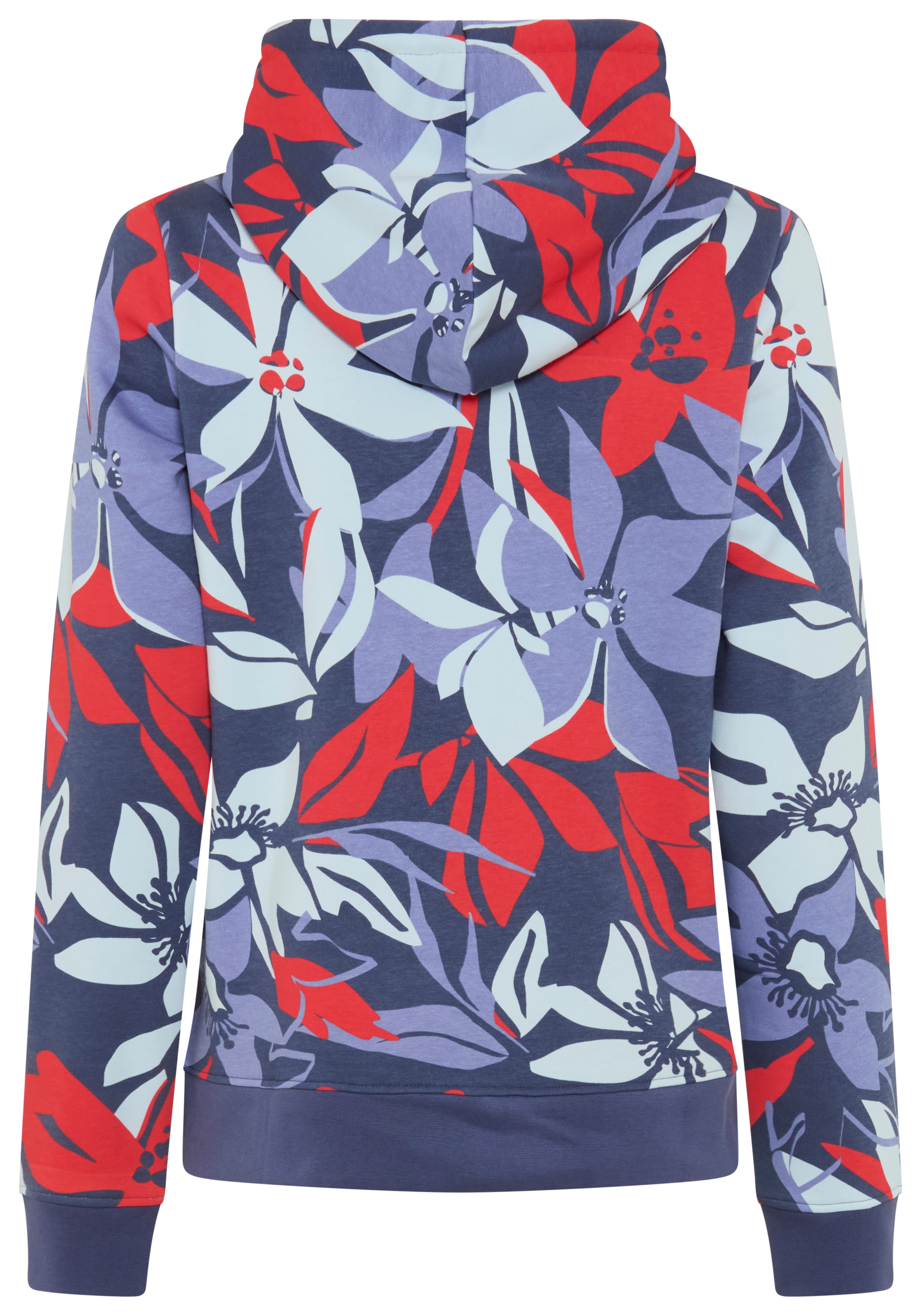 Laura Scott Pull , Pflegeleichte Baumwollmischung mit Kapuze und Blumendruck
