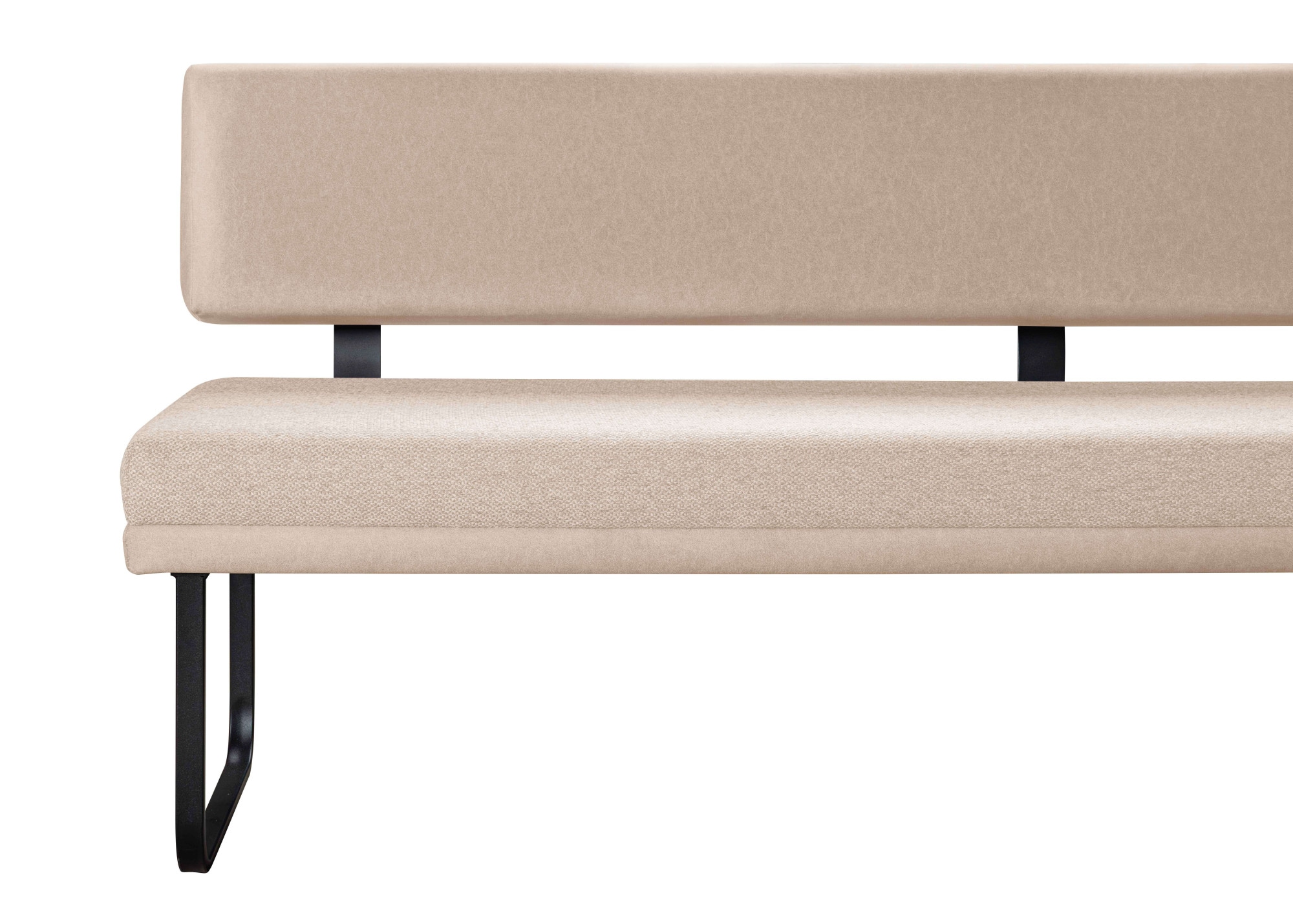 GOODproduct Ensemble de bancs d'angle »Gabi Essecke, Sitzgruppe, Eckbankgruppe, Küchenbankgruppe« Set, 4tlg, 4 pièces tlg. Gestell aus matt-schwarzem Flachmetall, stabil, 2-Stoff-Design