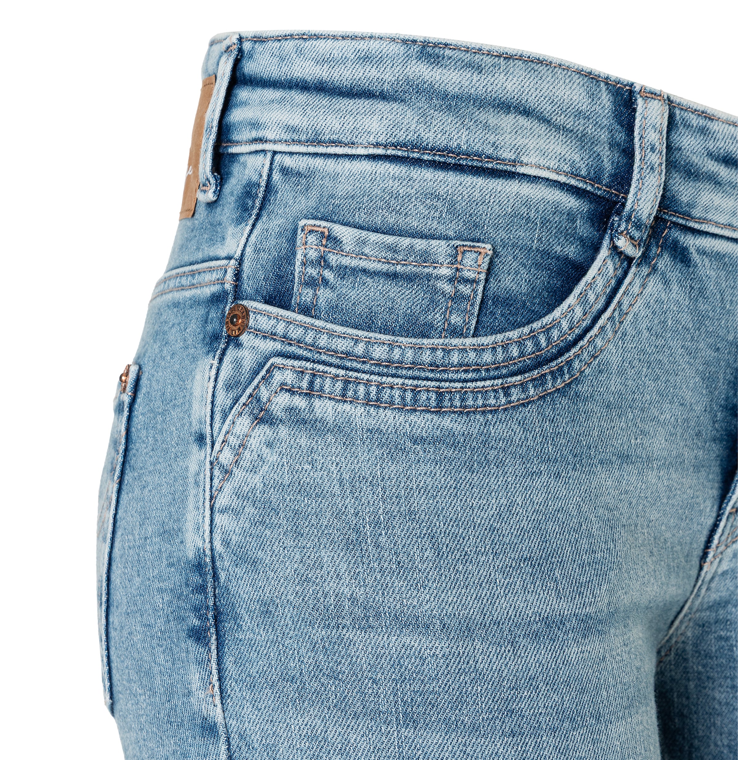 MAC Jeans bootcut »DETROIT flared« Aufwendig gearbeitete Details an den Vordertaschen
