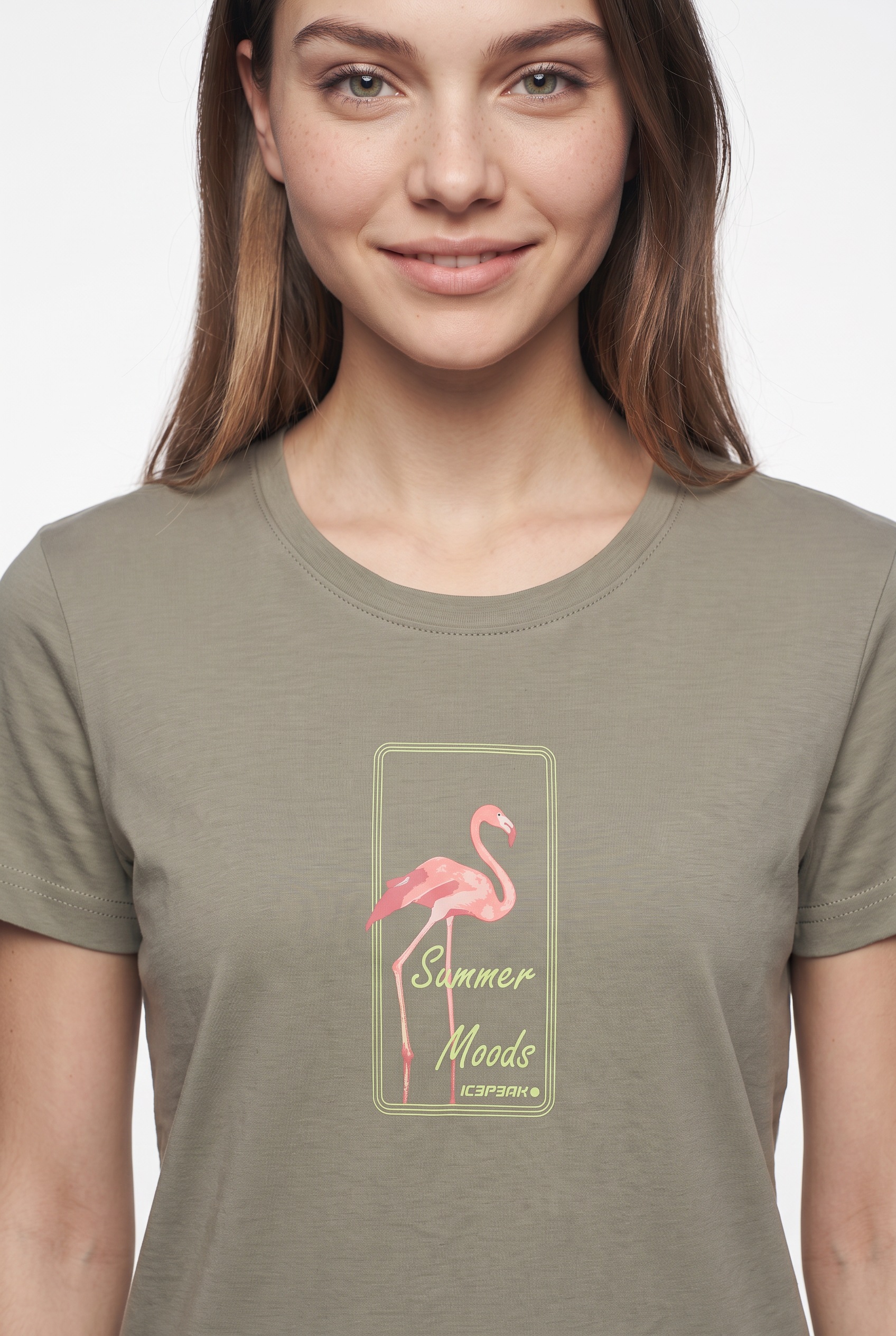 Icepeak T-Shirt »D T-SHIRT MAKAWAO« Kurzarm, mit Rundhalsausschnitt, aus Baumwolle, lässige Passform