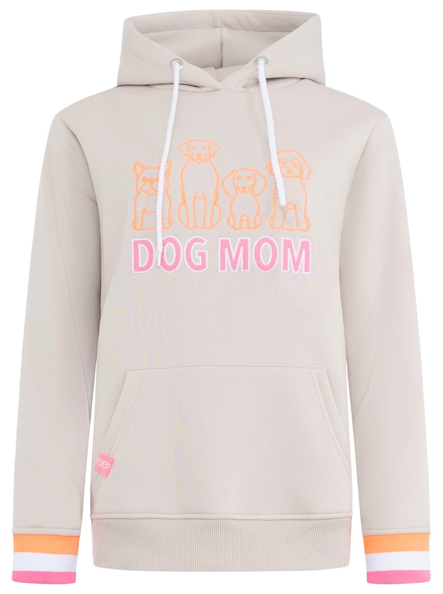 Zwillingsherz Hoodie »"Dog Mom & Friends"«, gestickte Hunde, Statement Schriftzug, Kapuze
