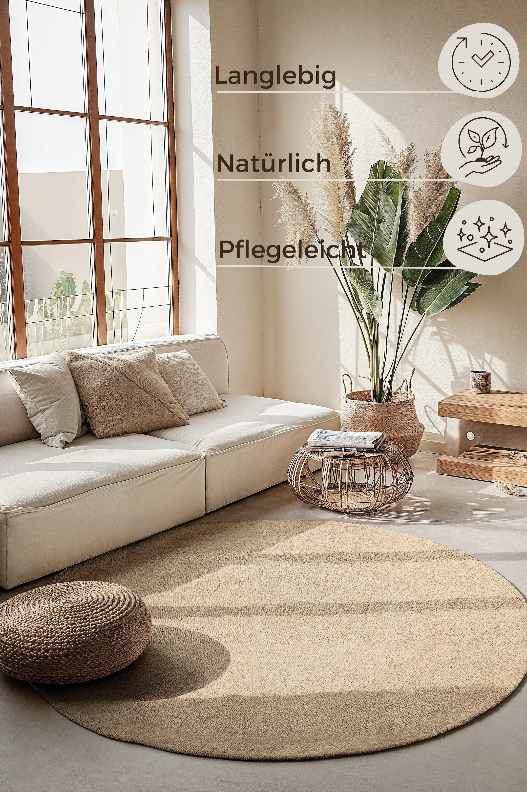 HANSE Home Tapis »Rangpur Juteteppich, in rund und oval« ovale 10 mm Höhe tissé à la main, 100% jute, naturel, salon, hall, bohème, scandinave